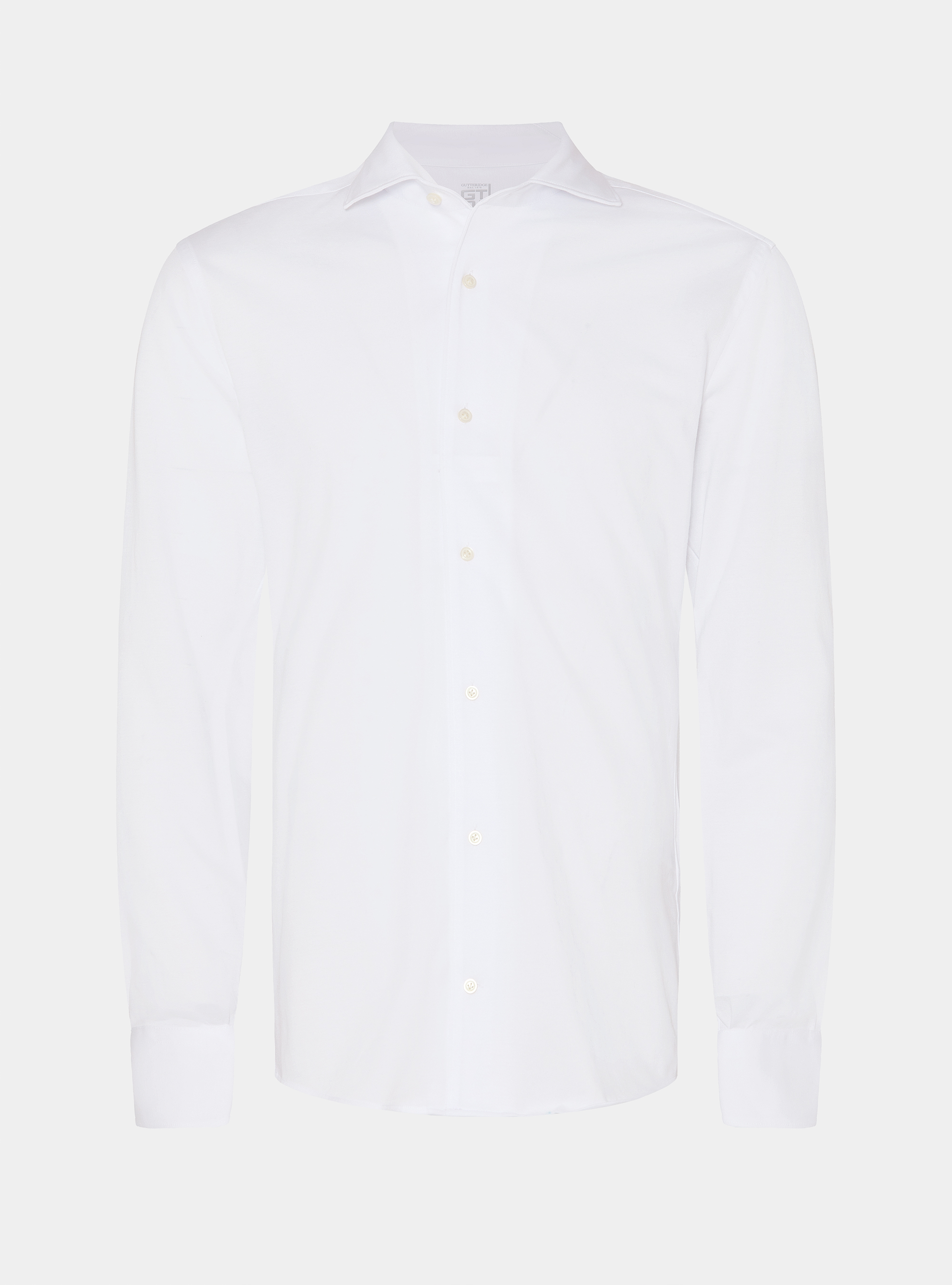 Cotton blend jersey shirt, WHITE