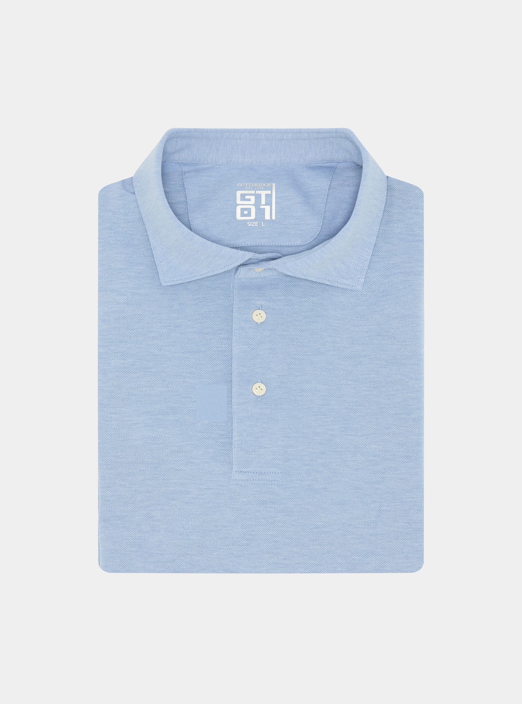 GT01 stretch pique polo shirt, LIGHT BLUE