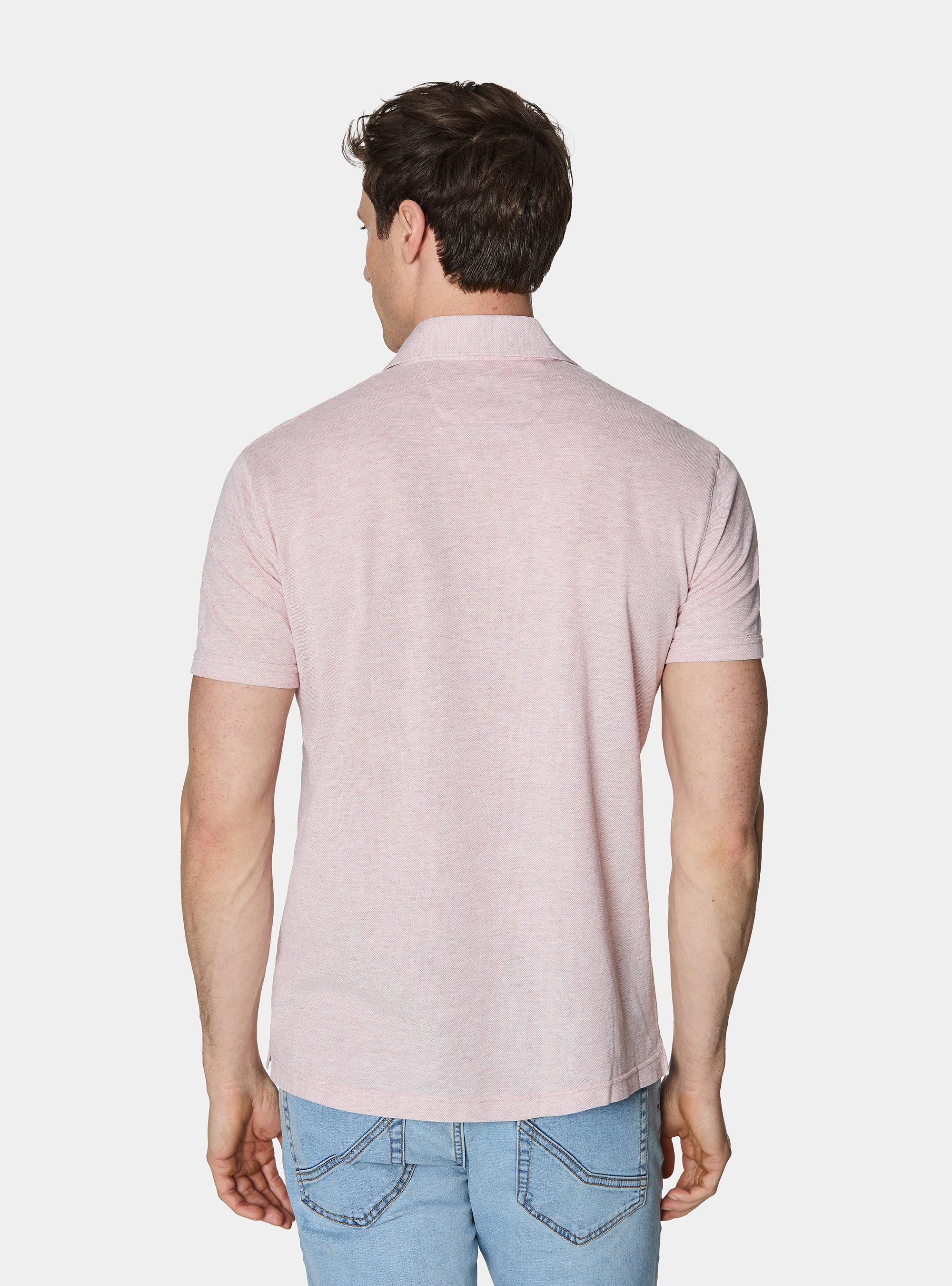 GT01 stretch pique polo shirt, LIGHT PINK