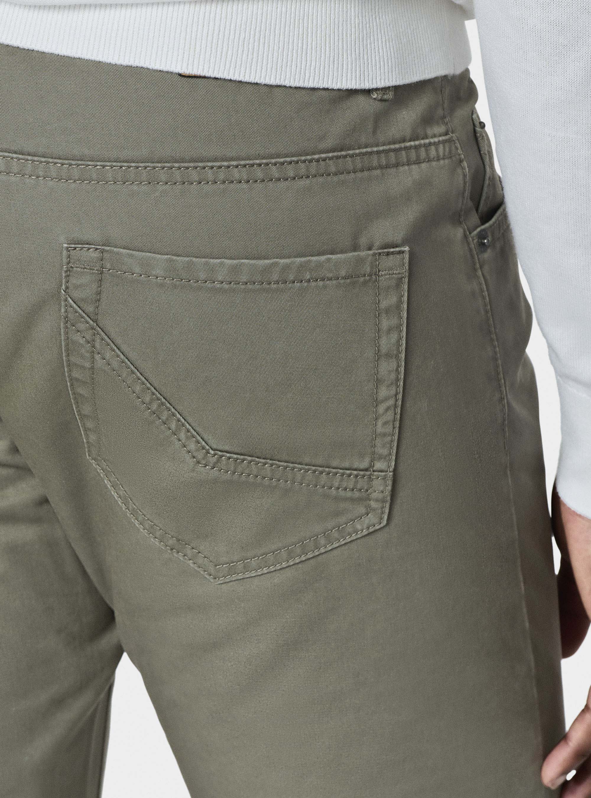 Pantaloni 5 tasche in twill di cotone, SALVIA 0602C