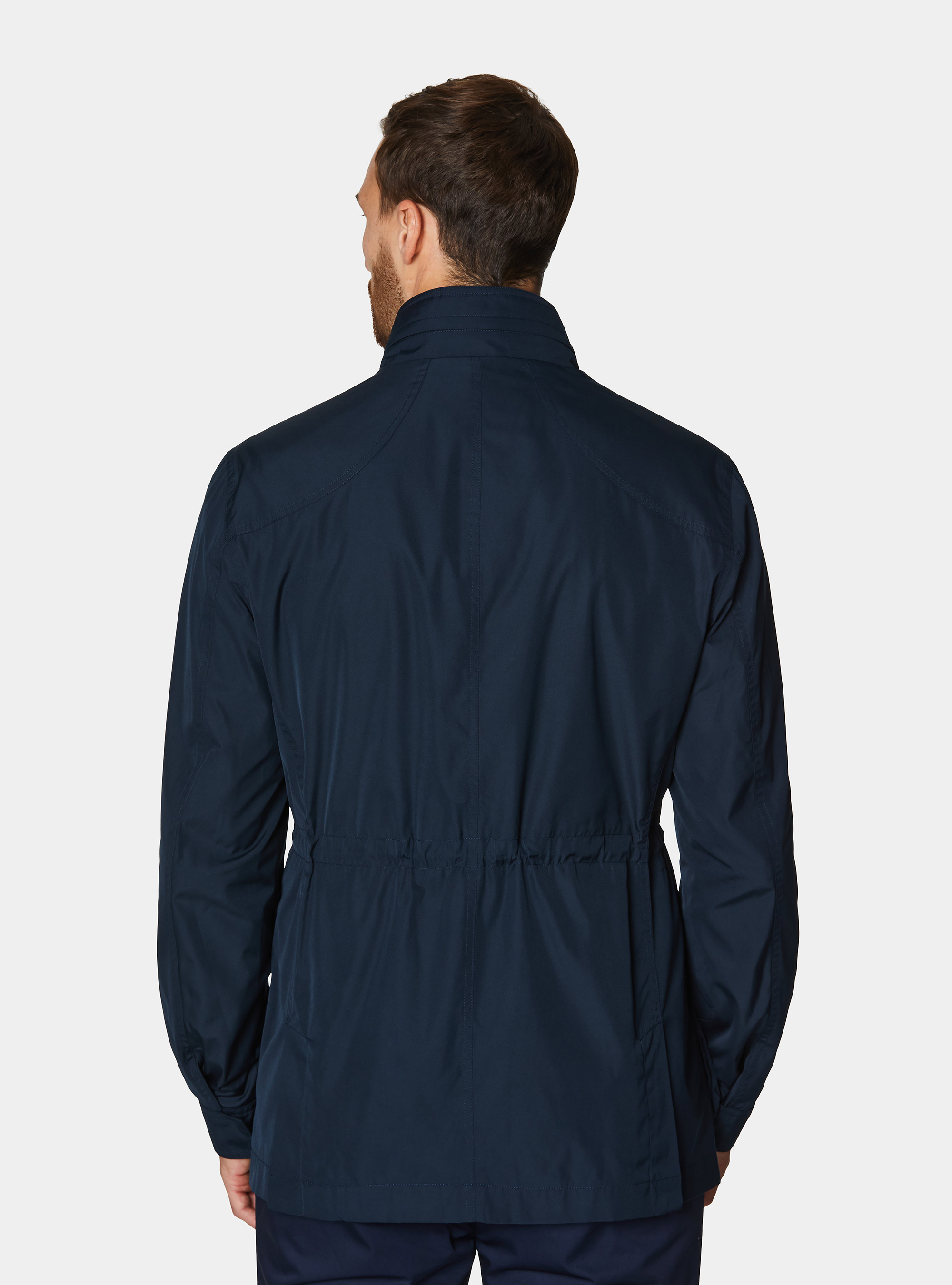 Field jacket en tejido t&eacute;cnico, AZUL MARINO