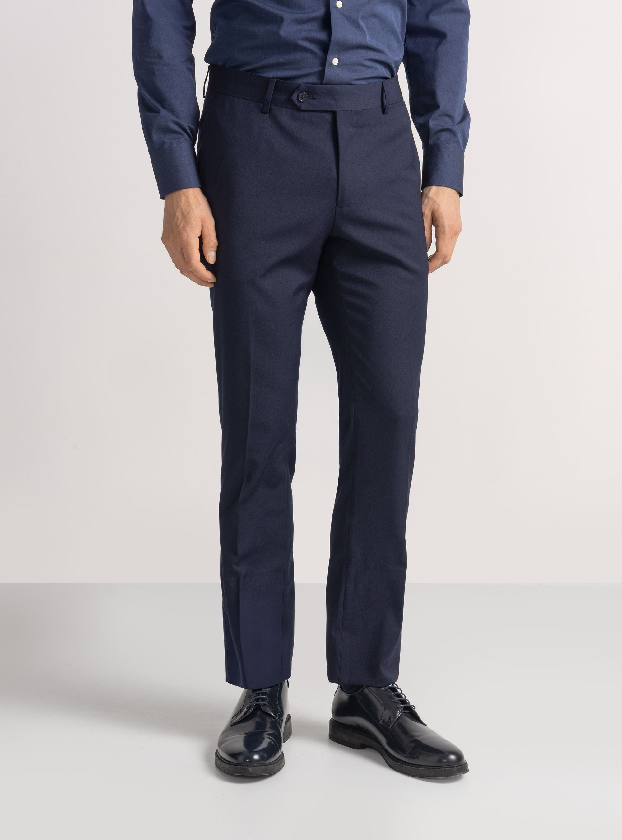 Pantaloni per abito slim fit, BLU NAVY