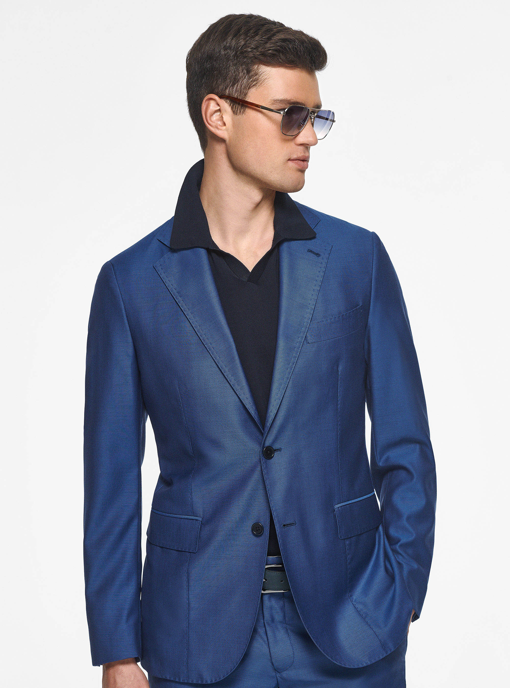 Pure 110's superfine wool blazer, BLUE