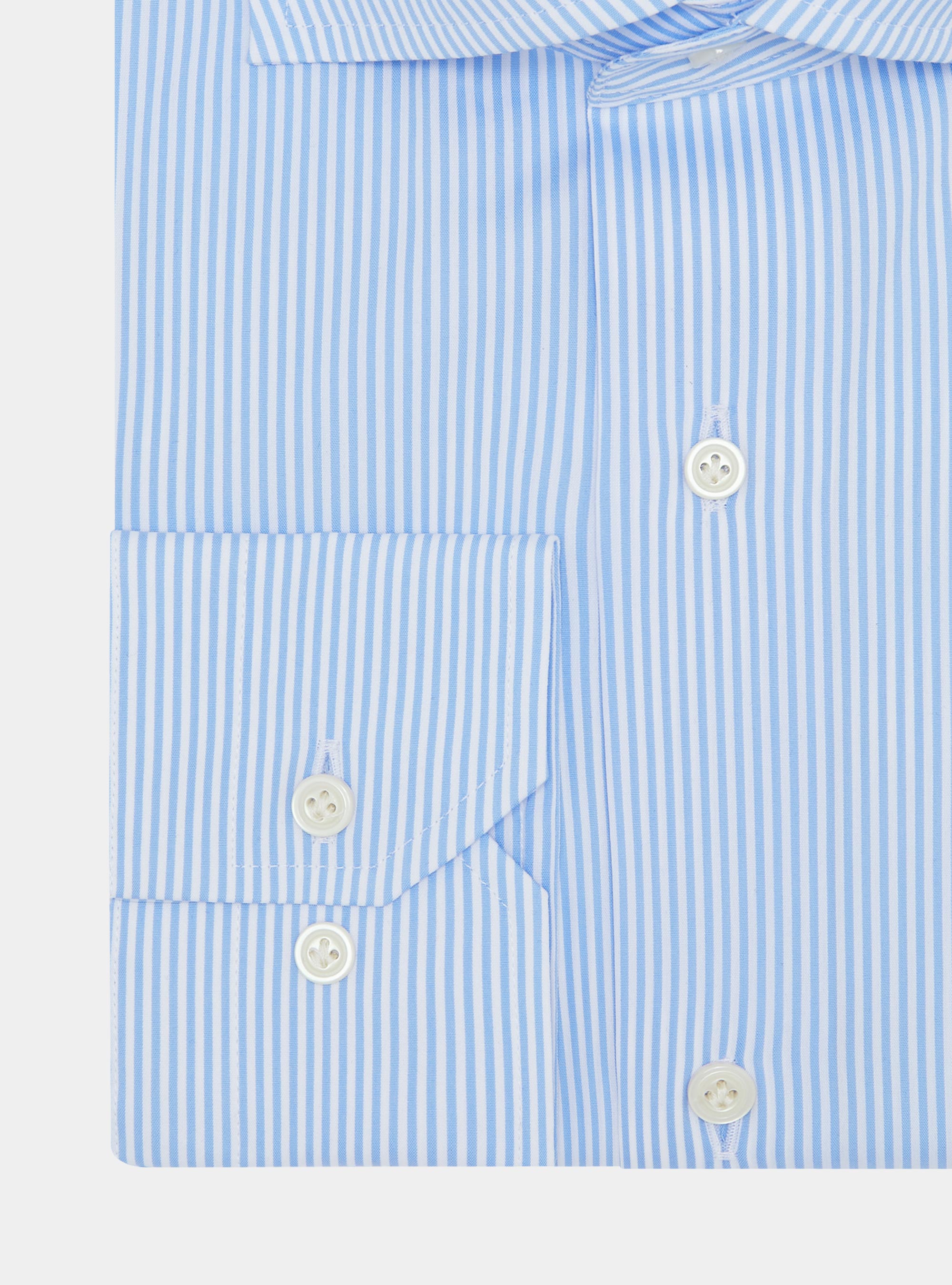 Stretch poplin striped shirt, LIGHT BLUE