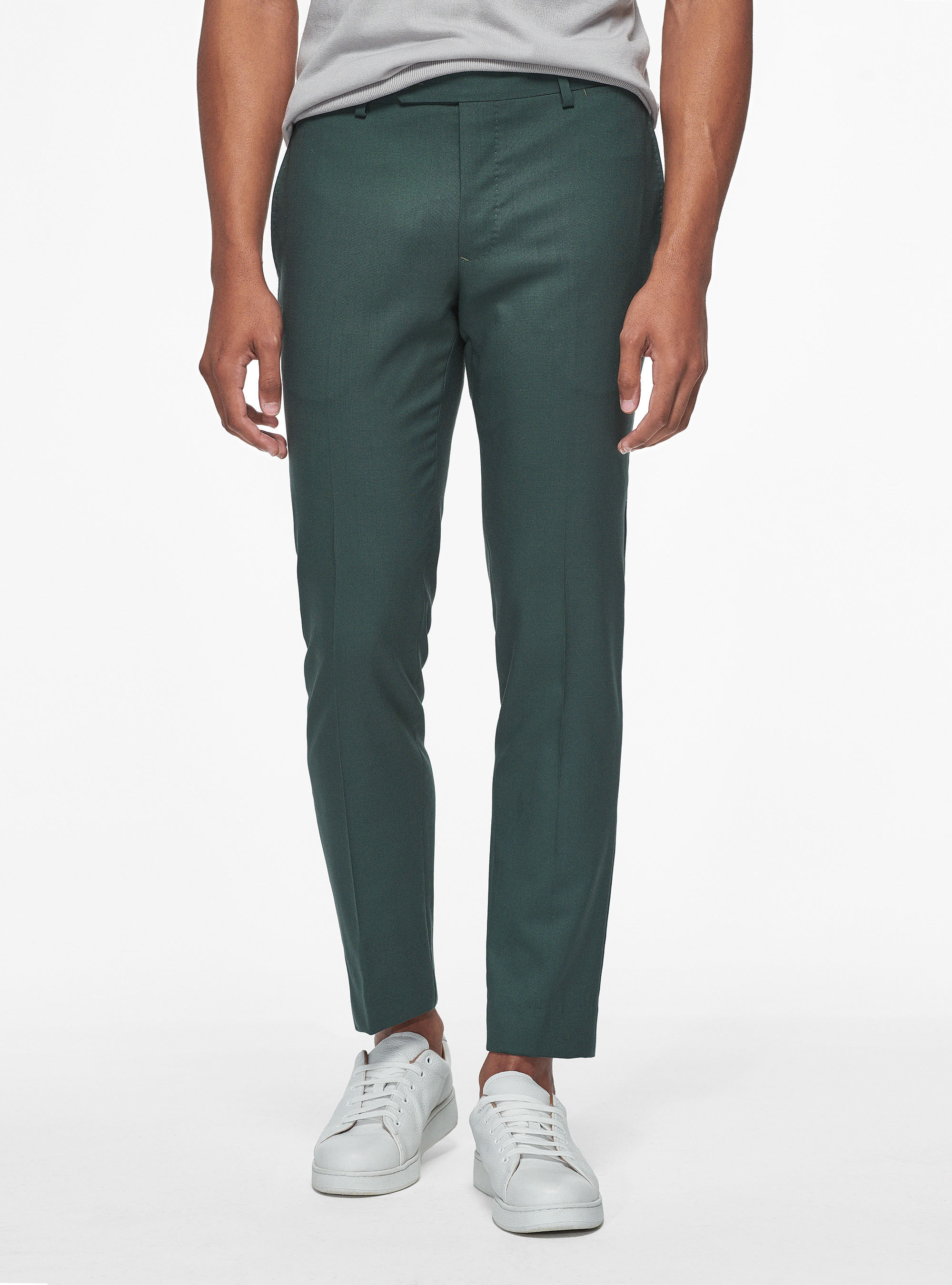 Pantaloni in pura lana Vitale Barberis Canonico, VERDE