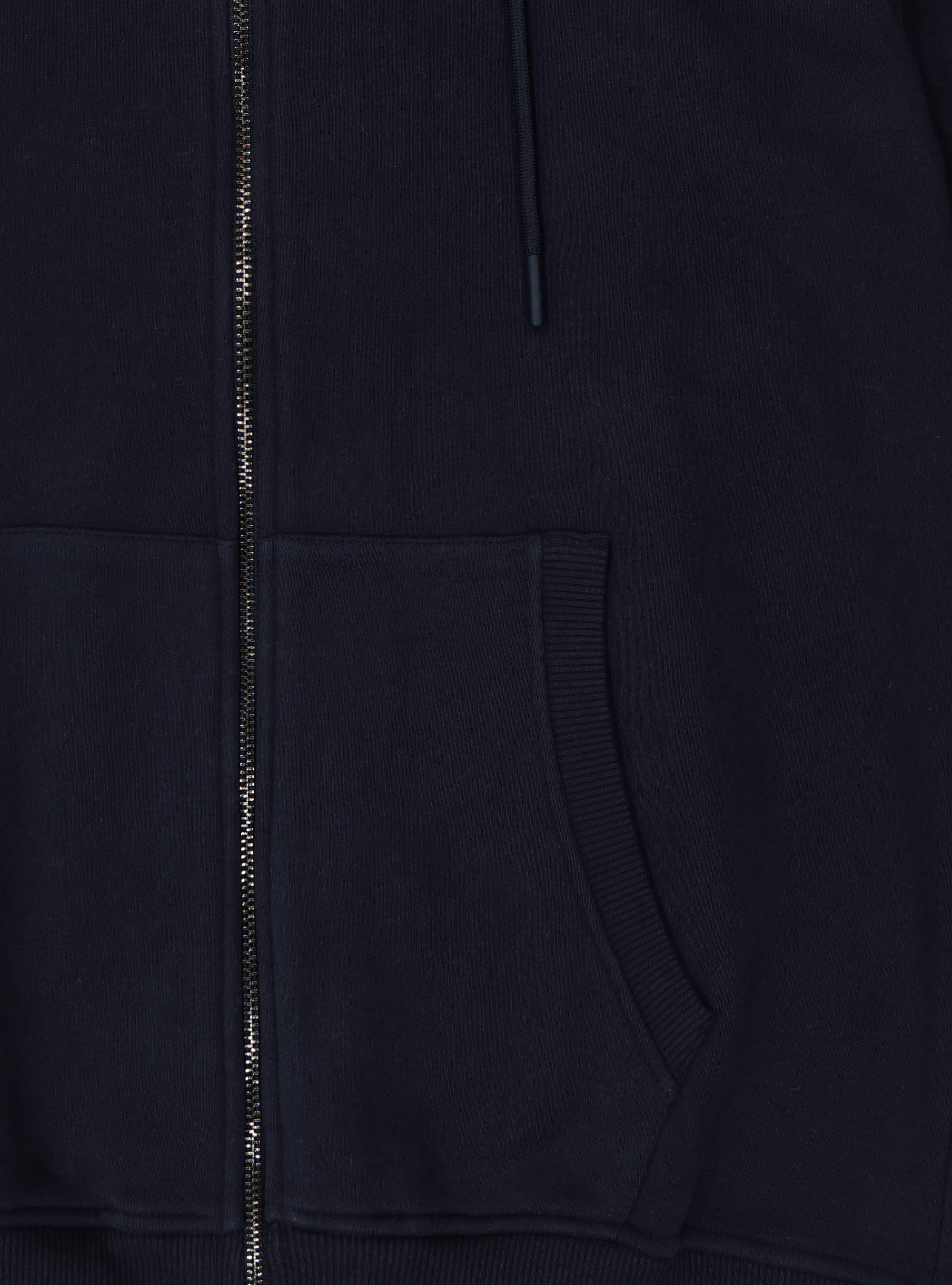 navy sweatshirt cardigan