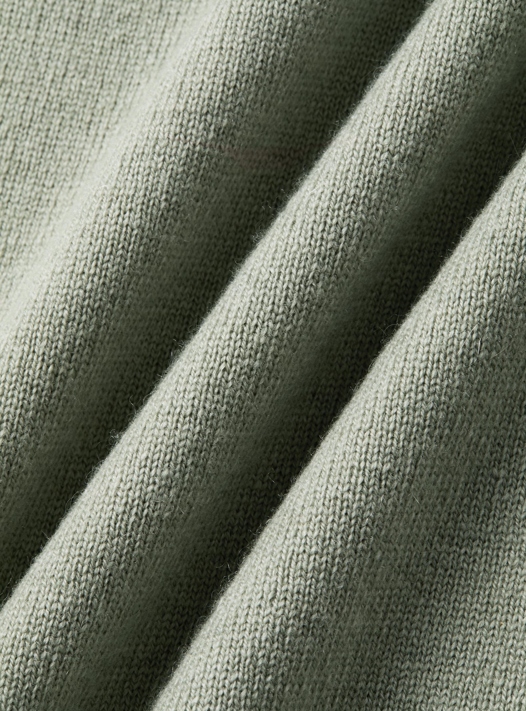 Tricot à col ras du cou en laine mélangée, VERDE GIADA 0655C