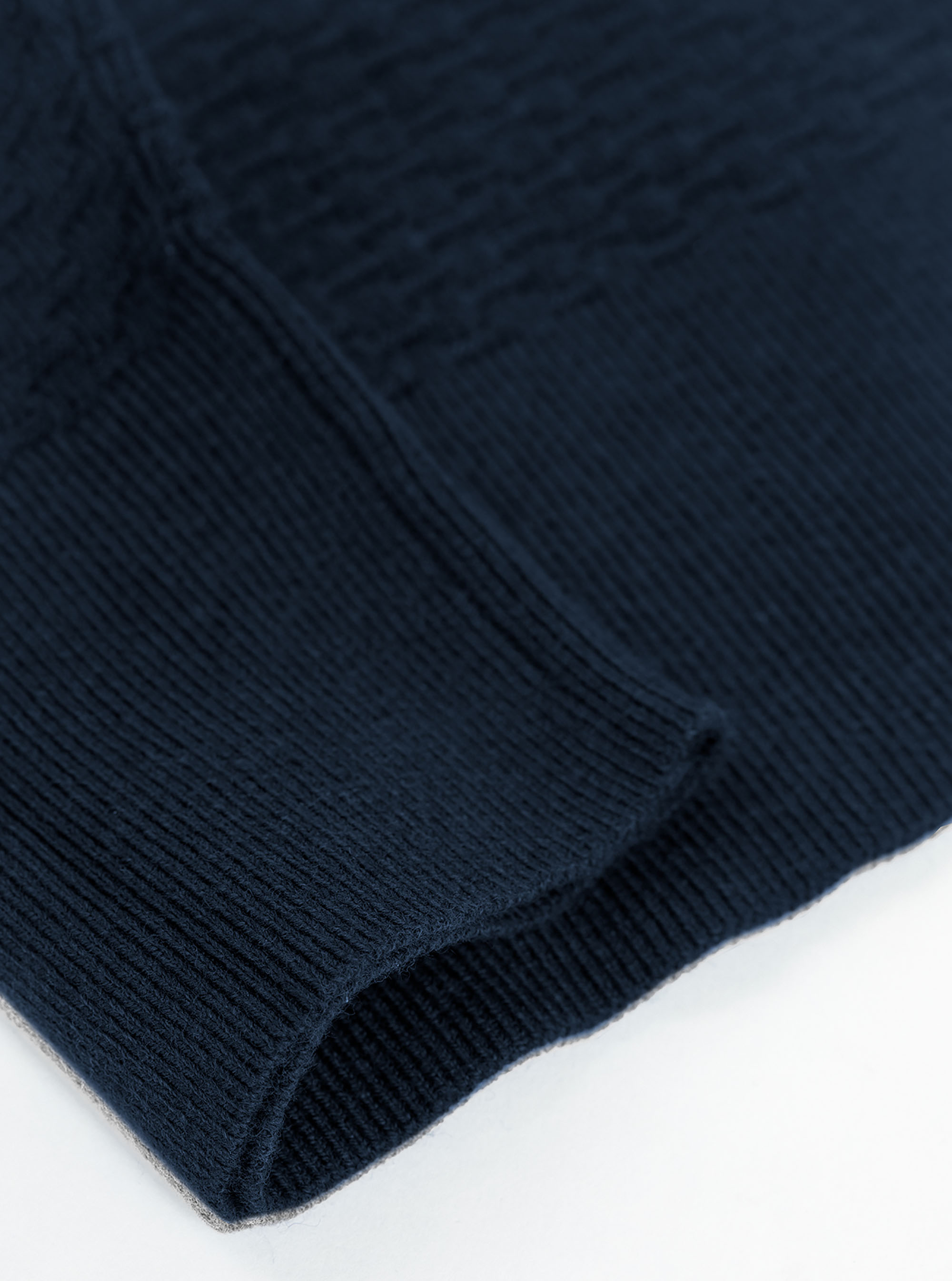 Maglia dolcevita con zip punto canestro, NAVY BLUE