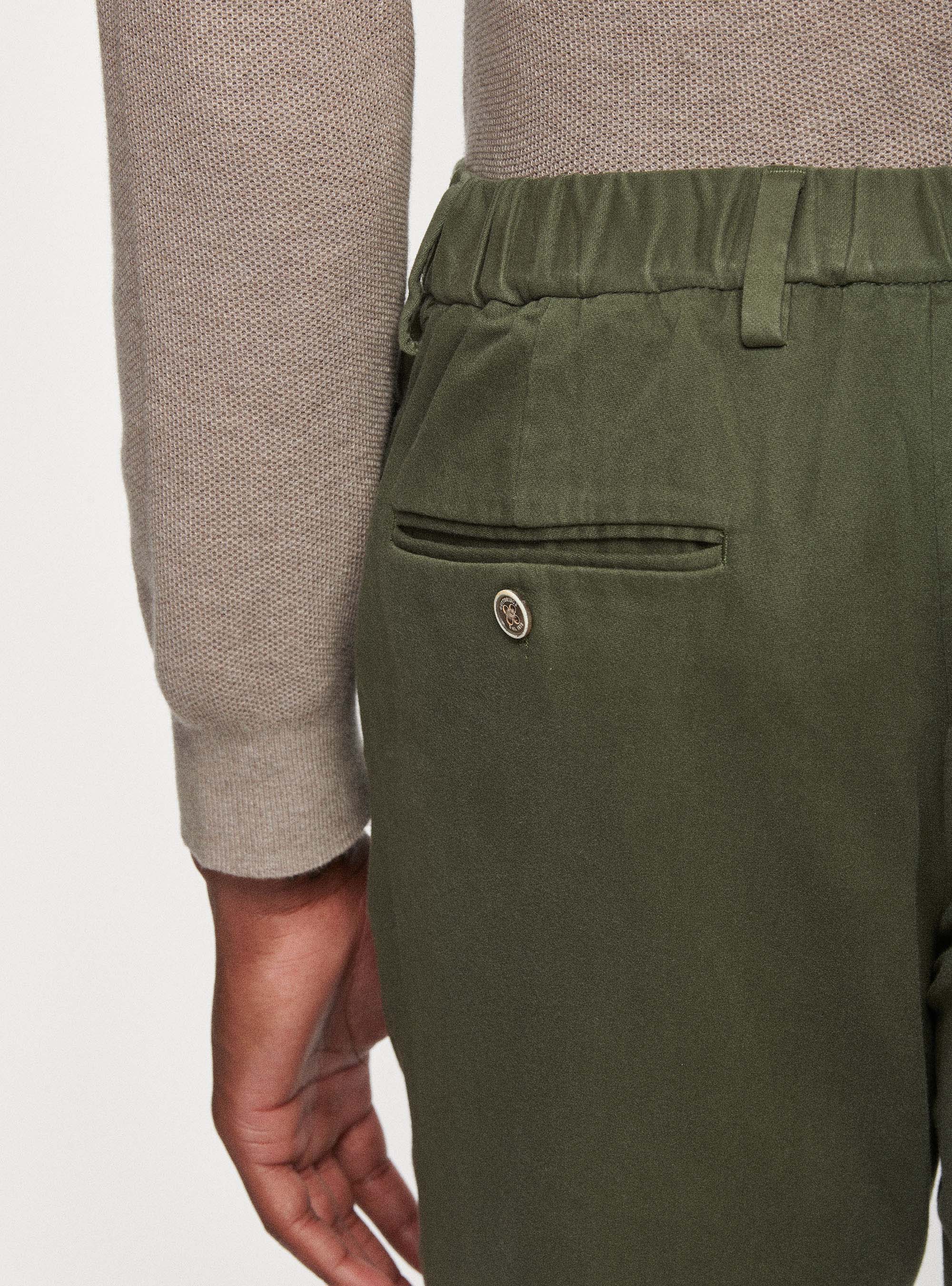 Joggers in misto cotone, MILITARE 0609C