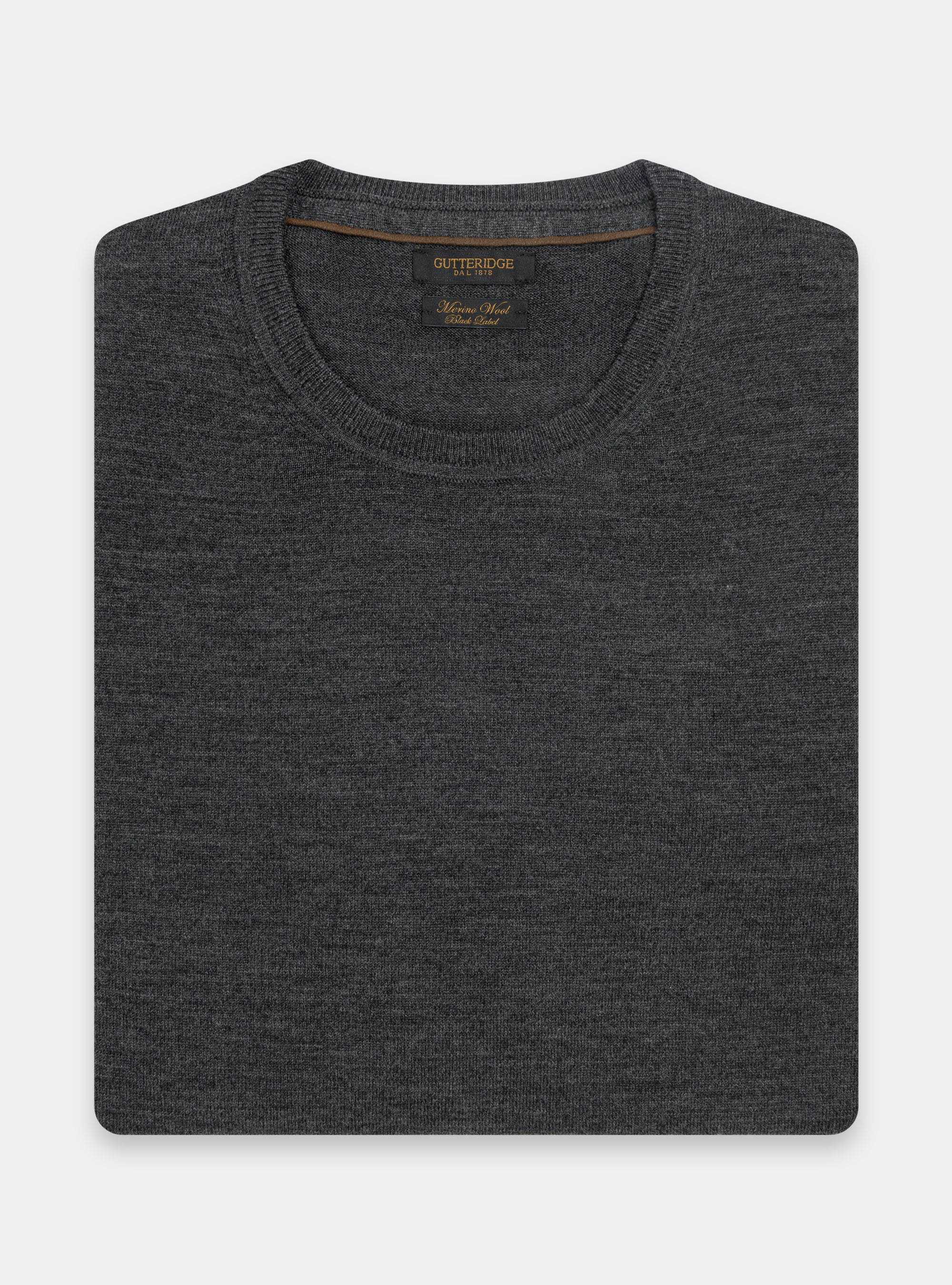 Maglia in pura lana merino, ASFALTO