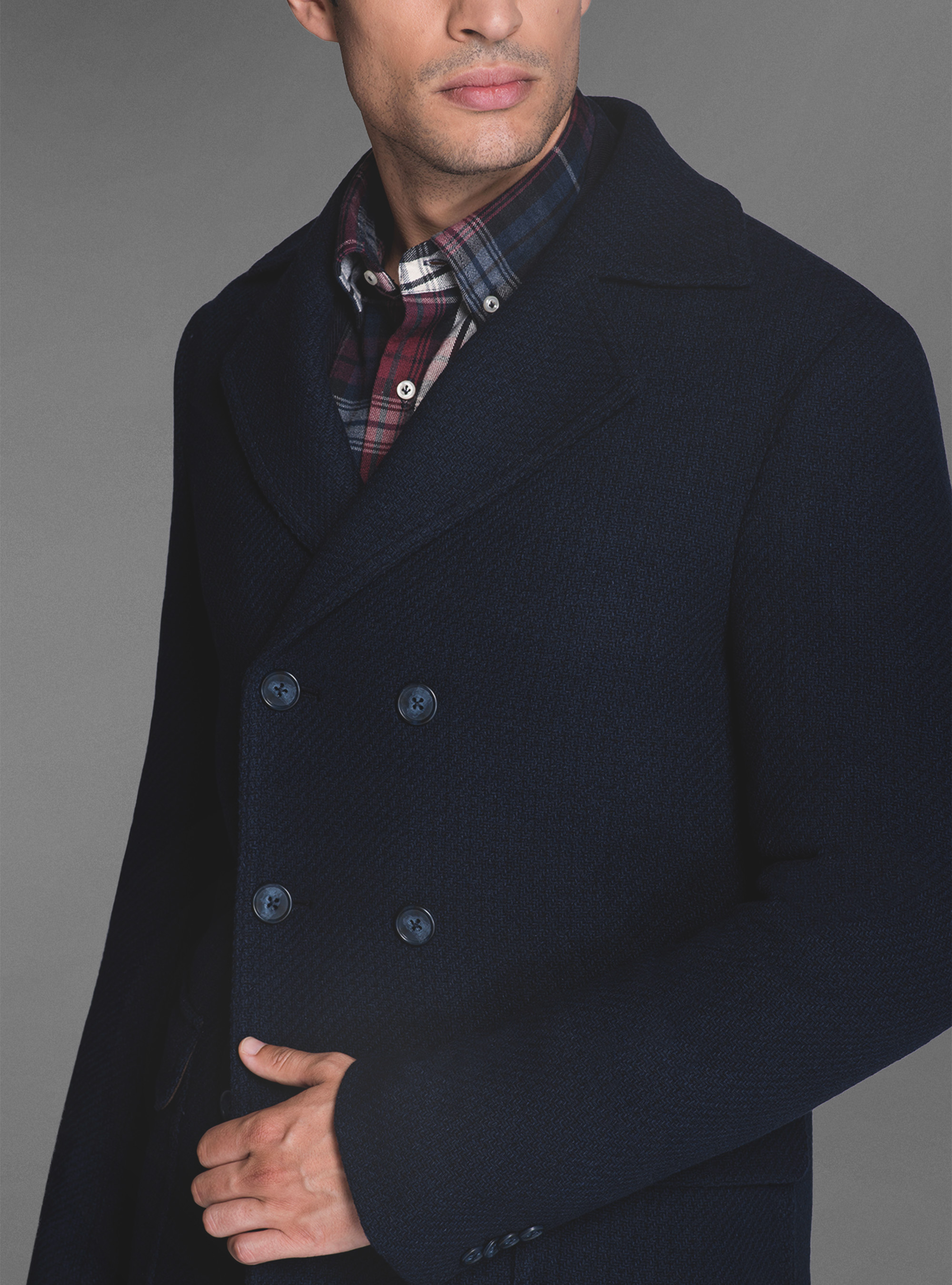 double breasted sweater coat