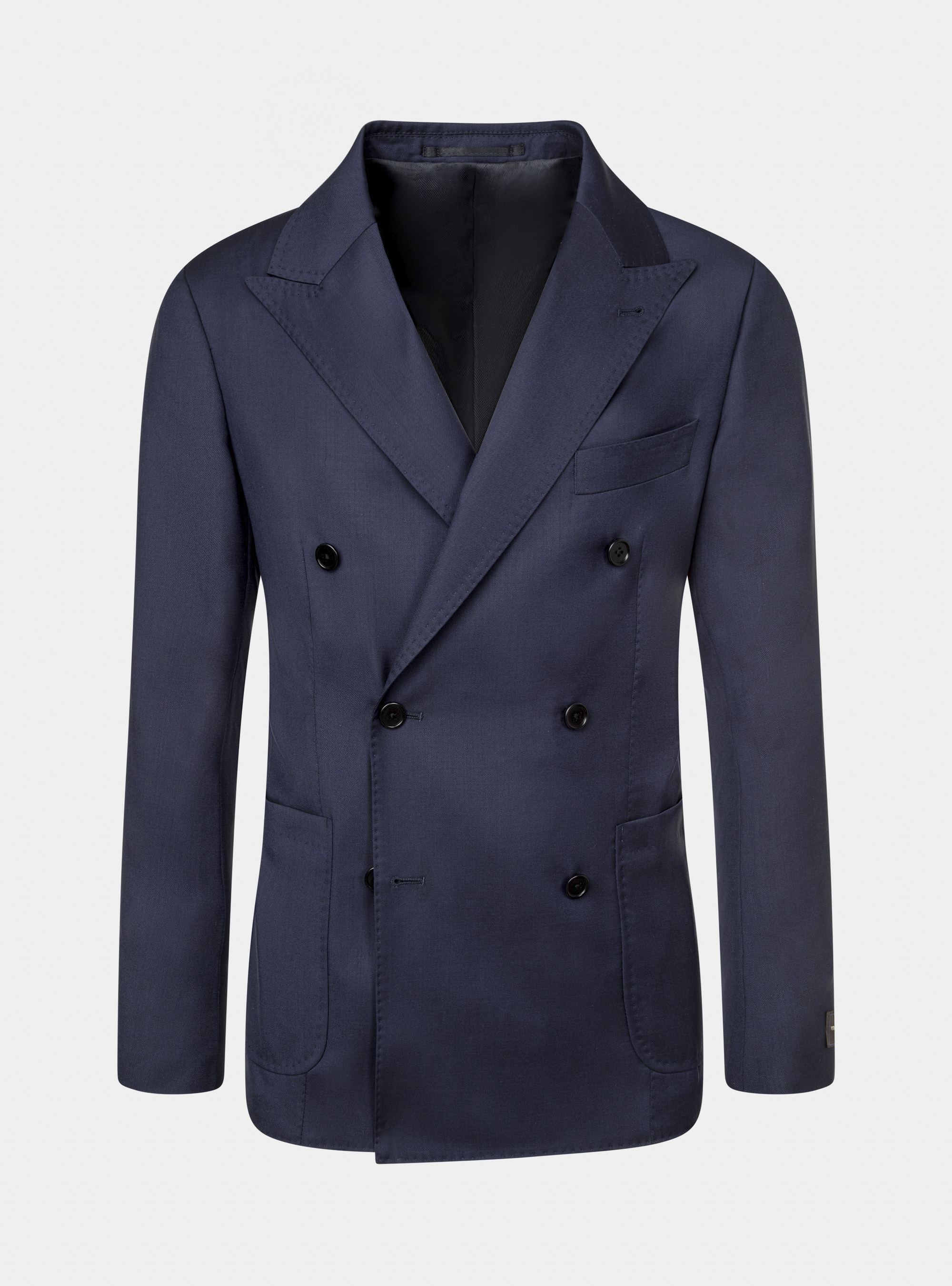 Giacca doppiopetto in pura lana, BASALTO