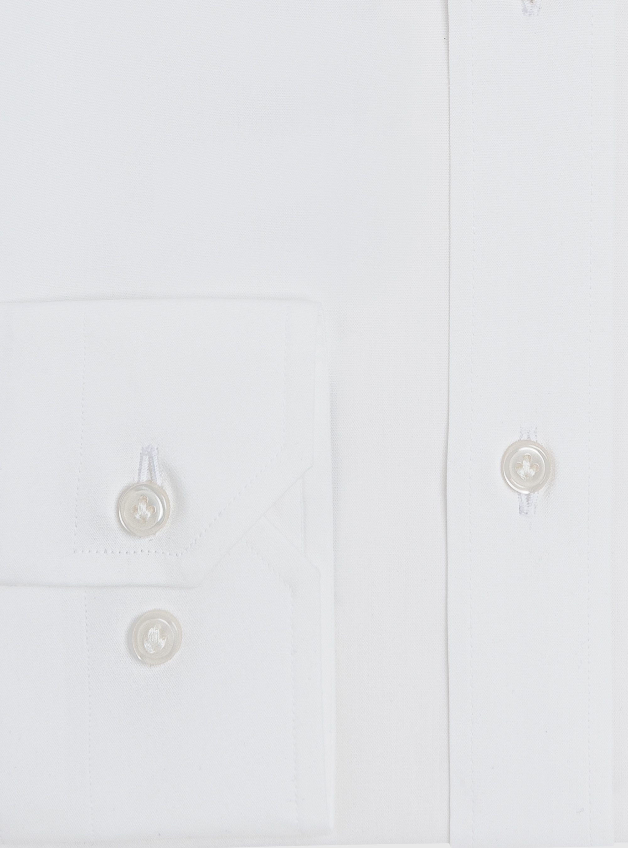Camicia collo italiano in puro cotone fil a fil, BIANCO