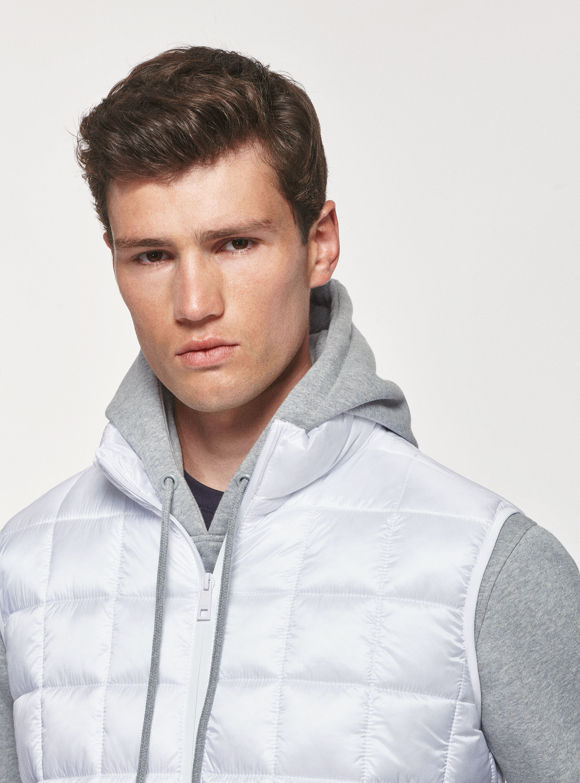 Smanicato trapuntato con imbottitura riciclata, BIANCO