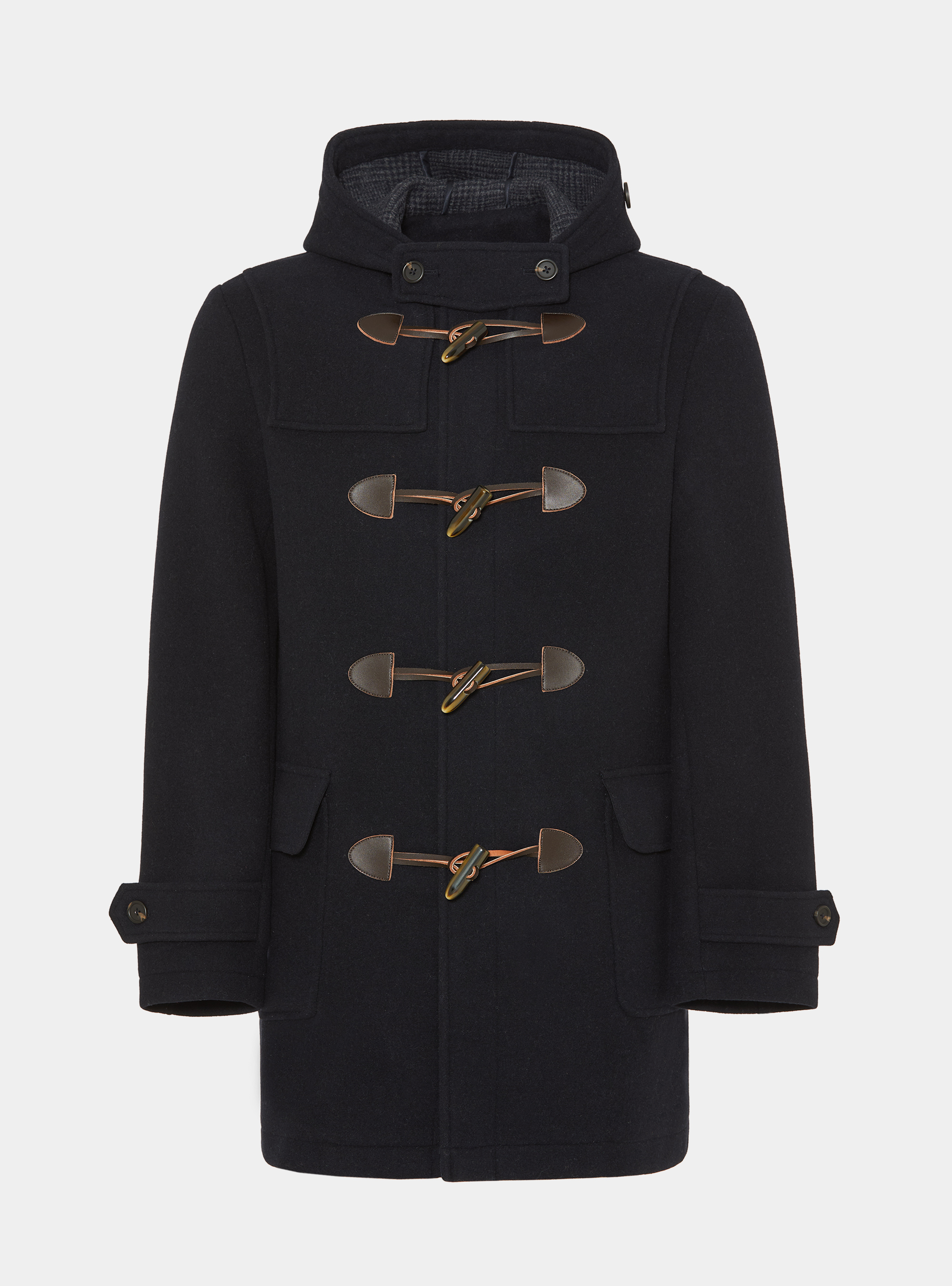 Montgomery in misto lana con interno fantasia, BLU NAVY