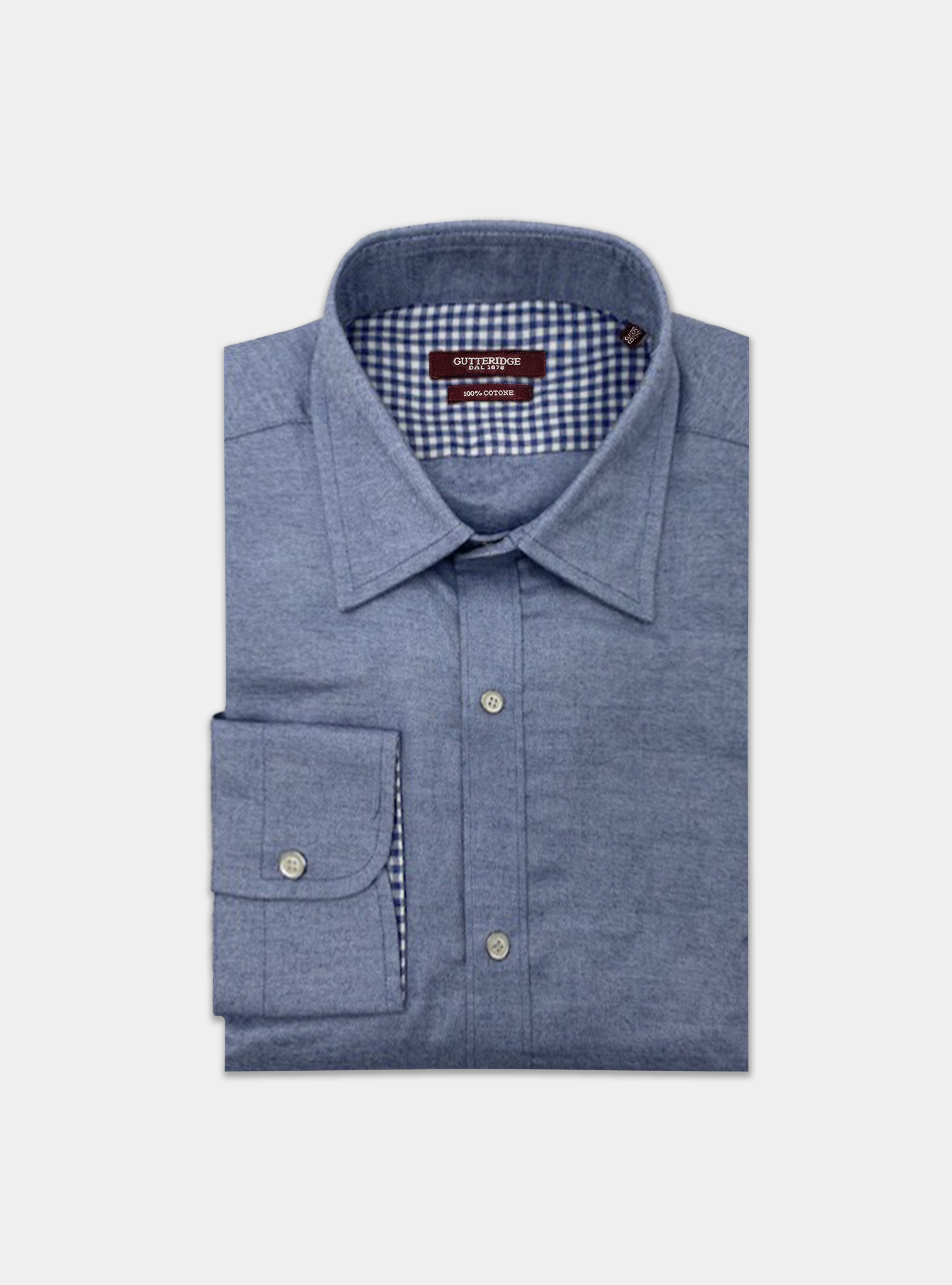 Cotton flannel shirt, LIGHT BLUE