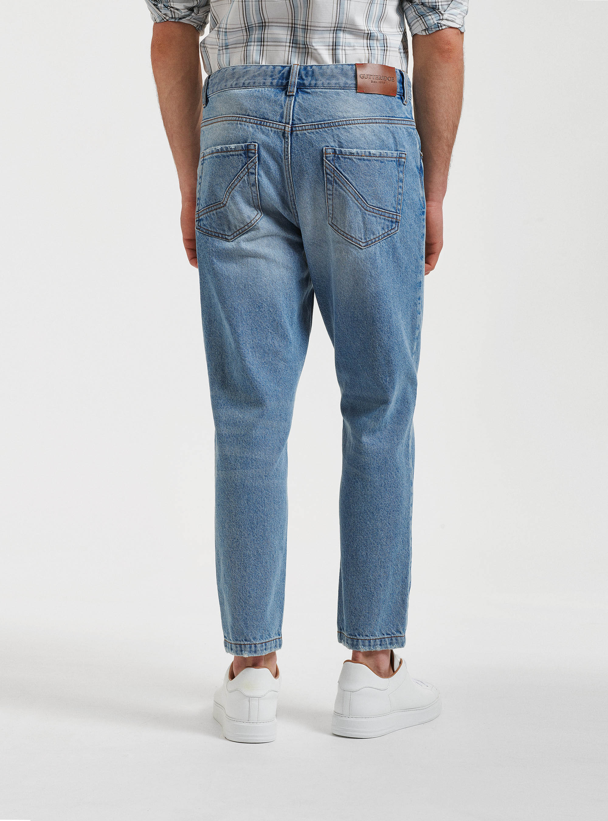 Jeans loose fit, AZZURRO