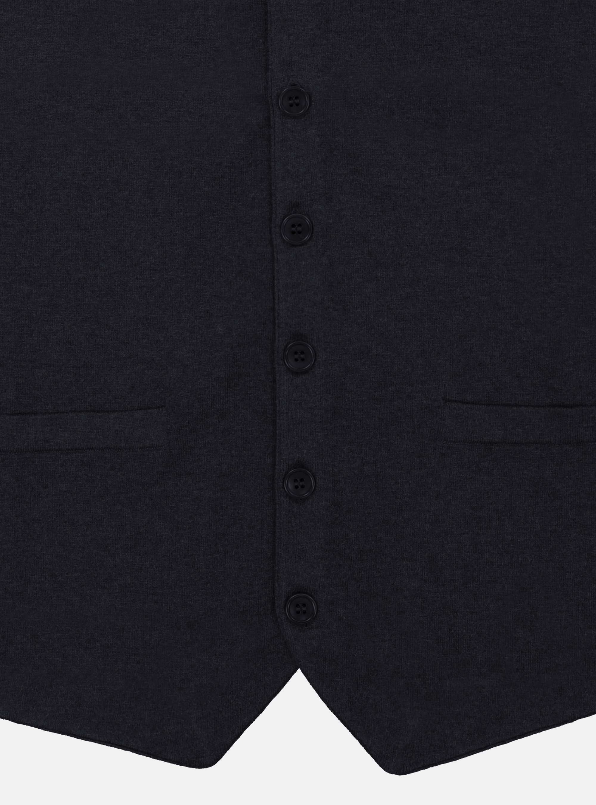 Chaleco de puntp en algod&oacute;n de seda de cashmere, AZUL MARINO