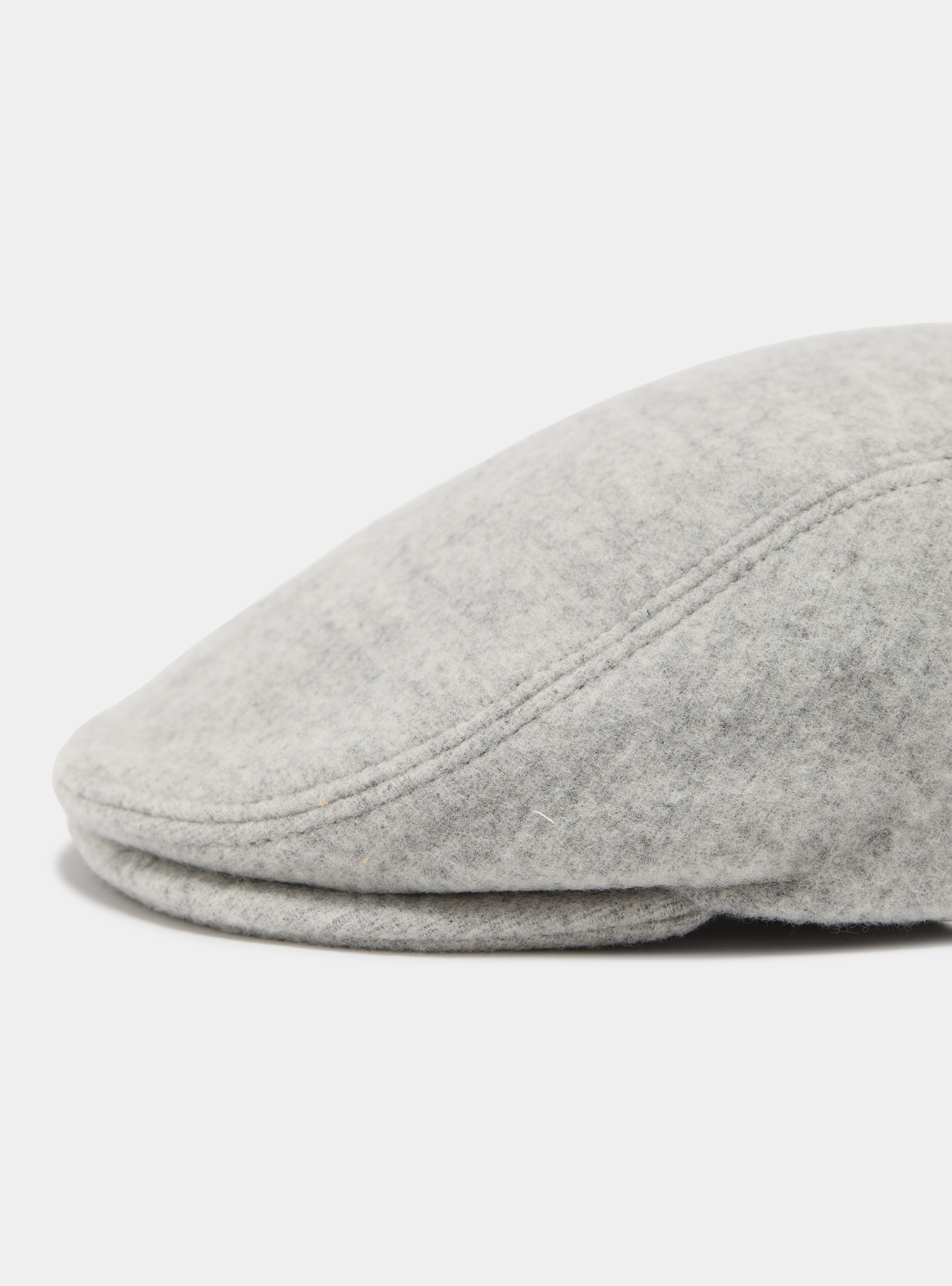 Pure wool and cashmere flat cap, GRIGIO CHIARO 0256C