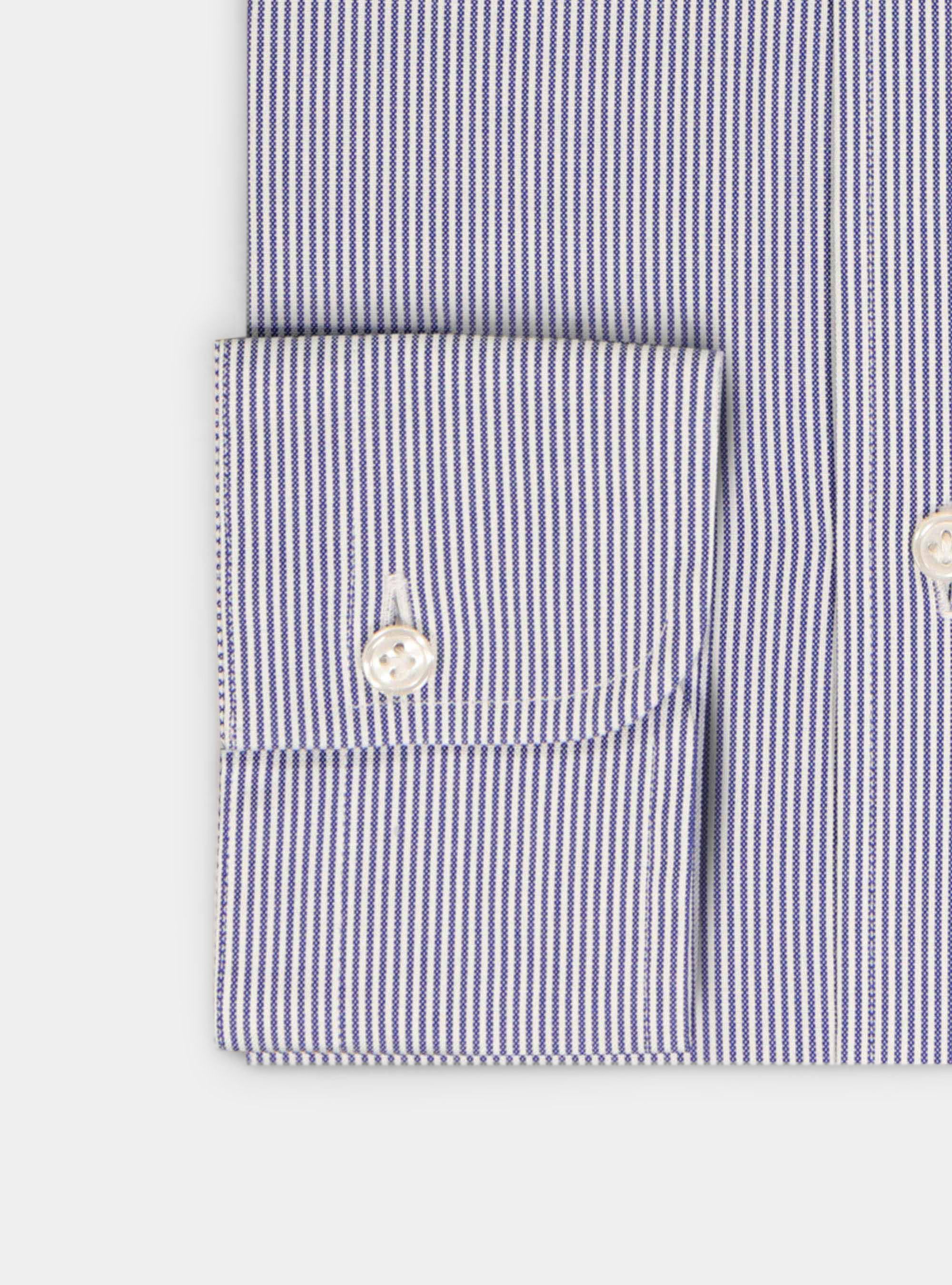 Comfort button-down collar shirt in striped oxford, BLUE