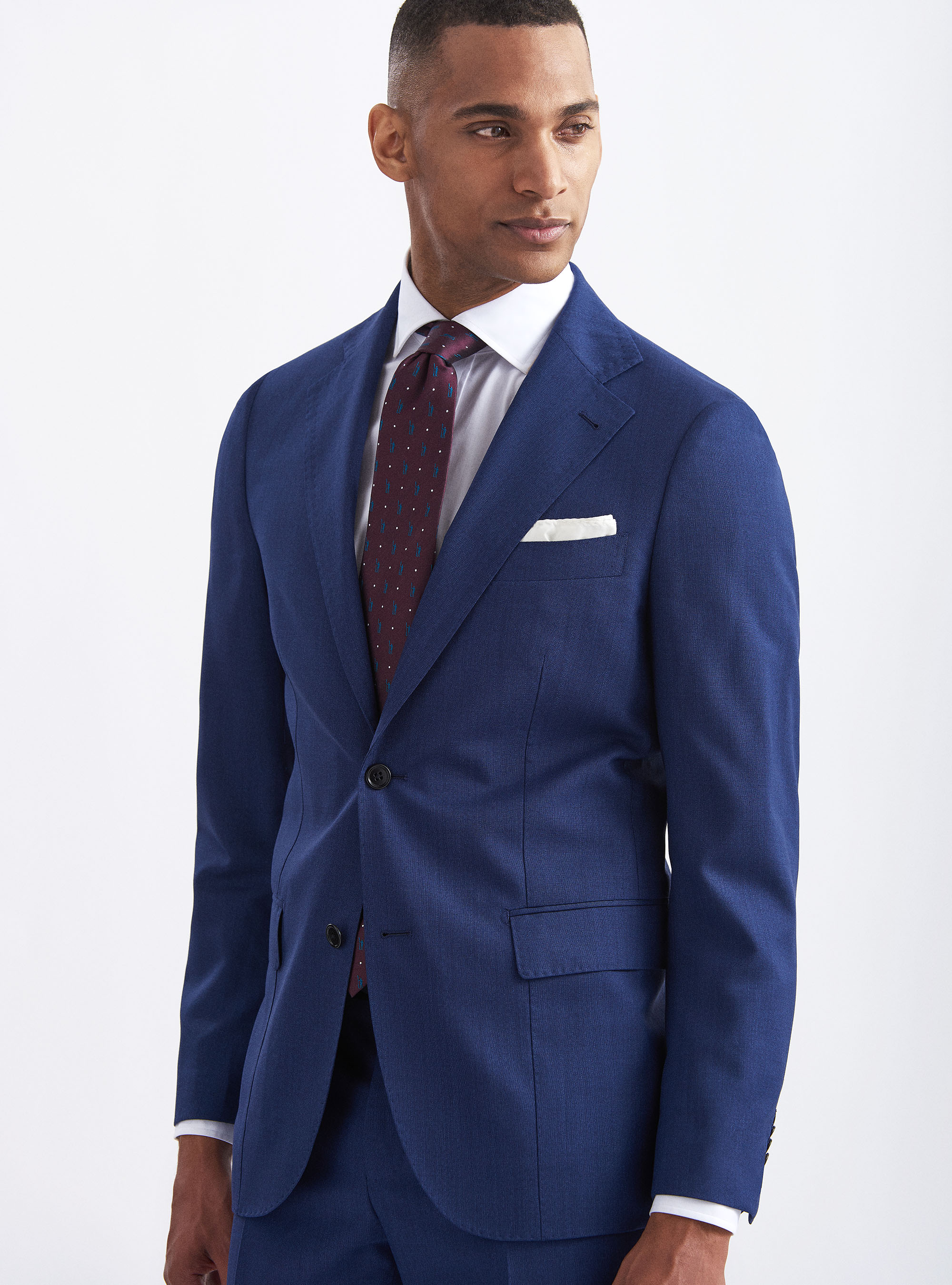 Giacca per abito in pura lana tessuto Vitale Barberis Canonico, BLU