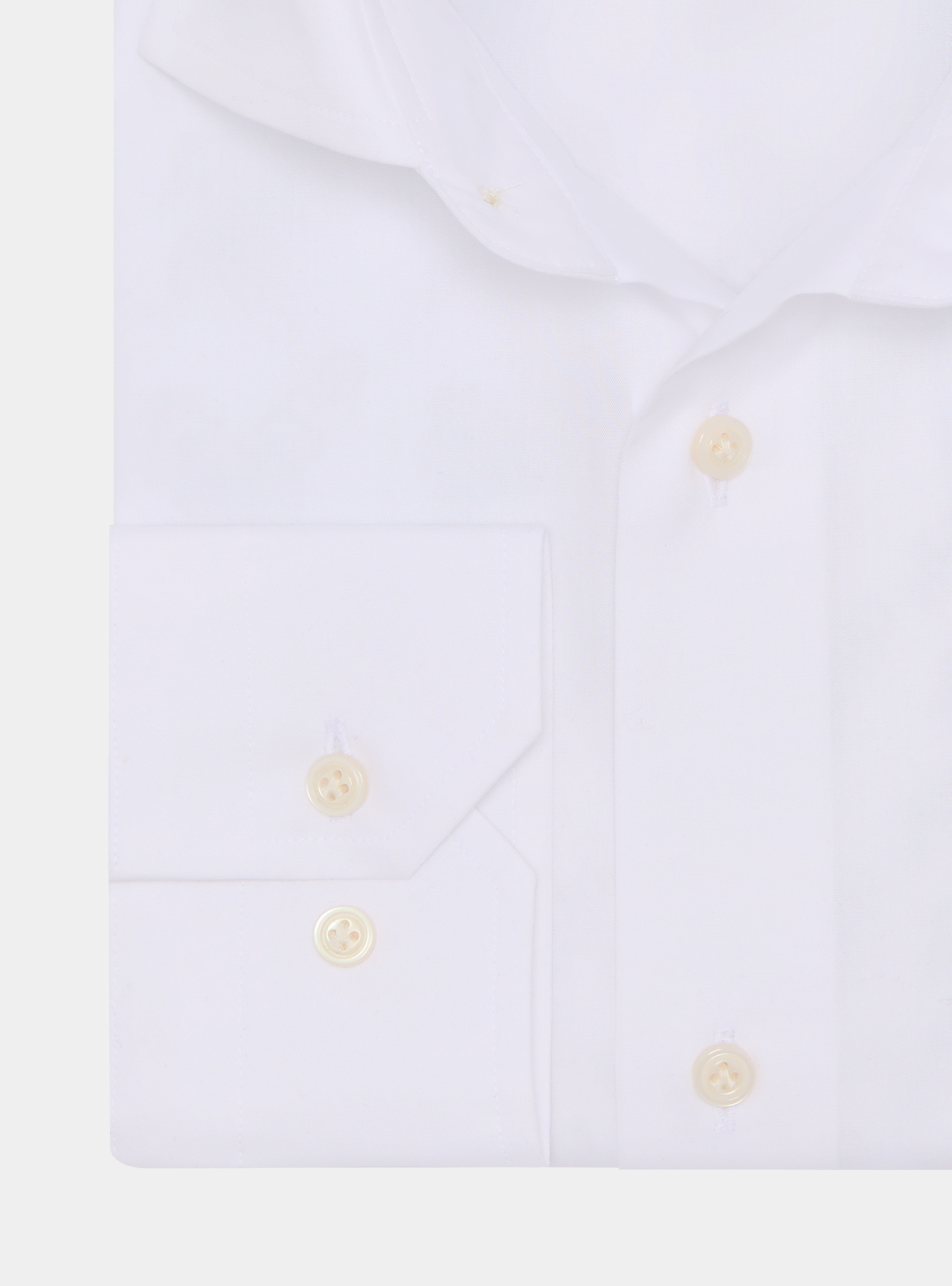 Camisa de popelín de algodón elástico, BLANCO