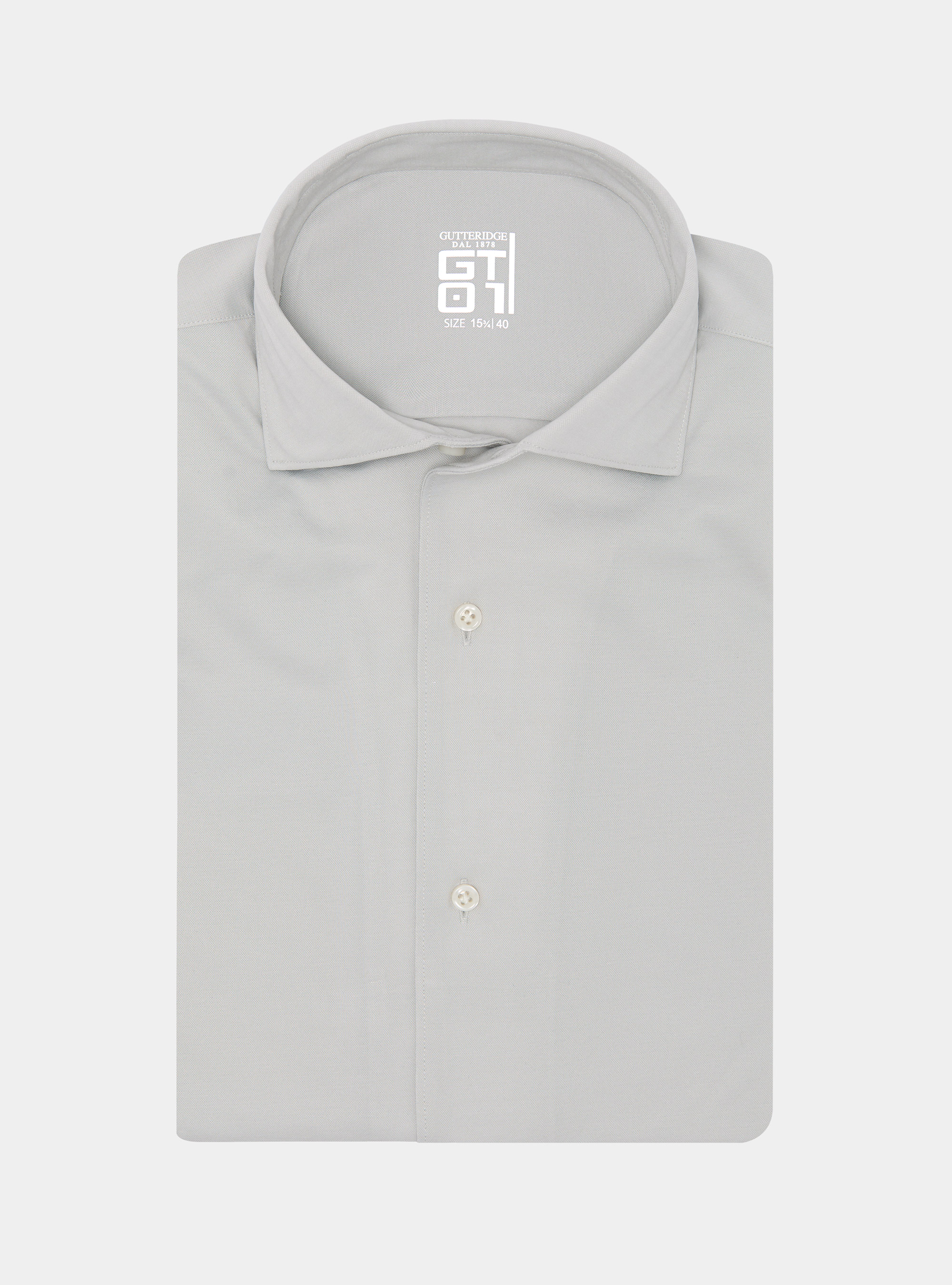 Camicia in jersey misto cotone paramontura, PERLA 0178C