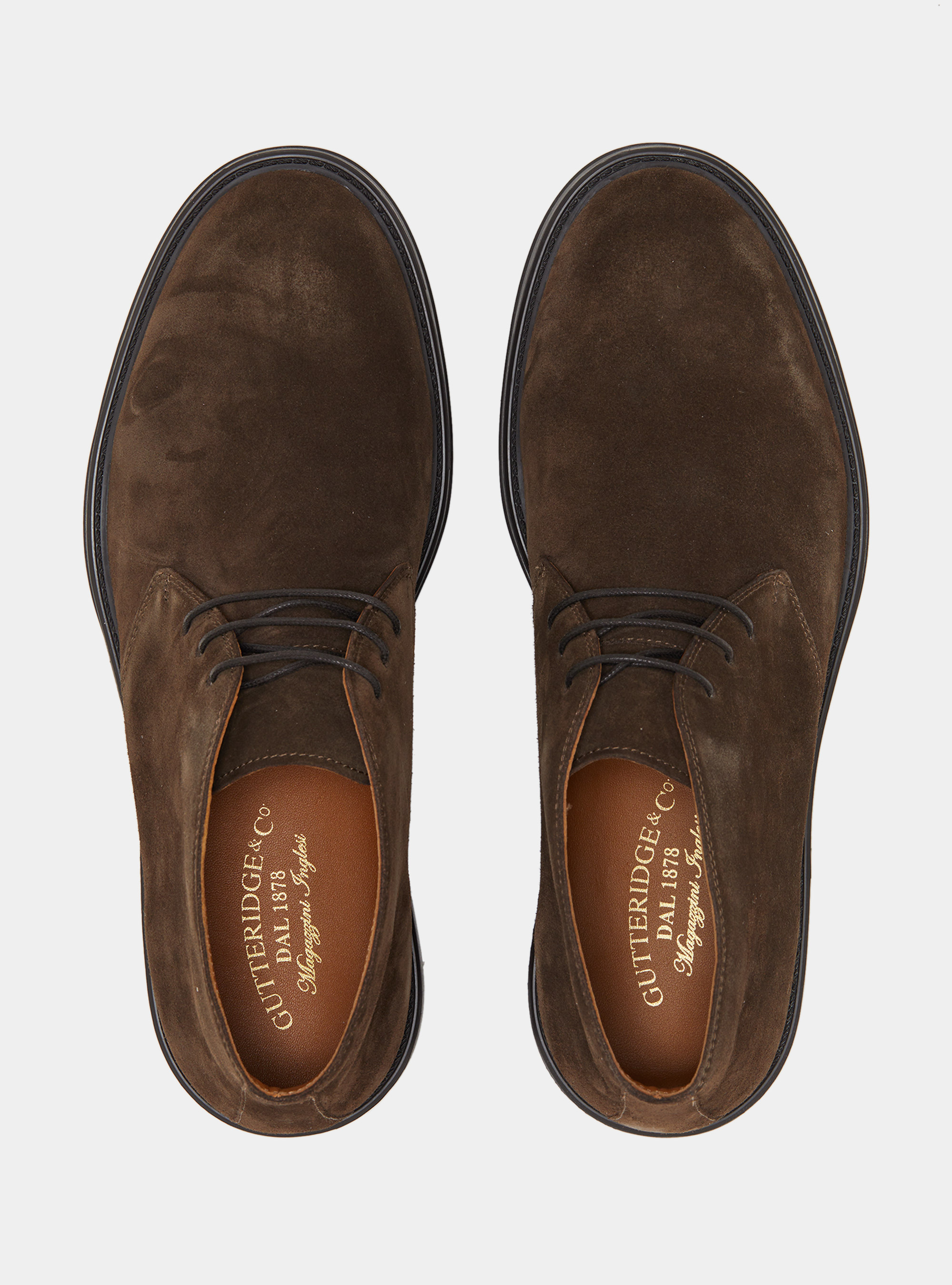 Polacchini in suede, MARRONE