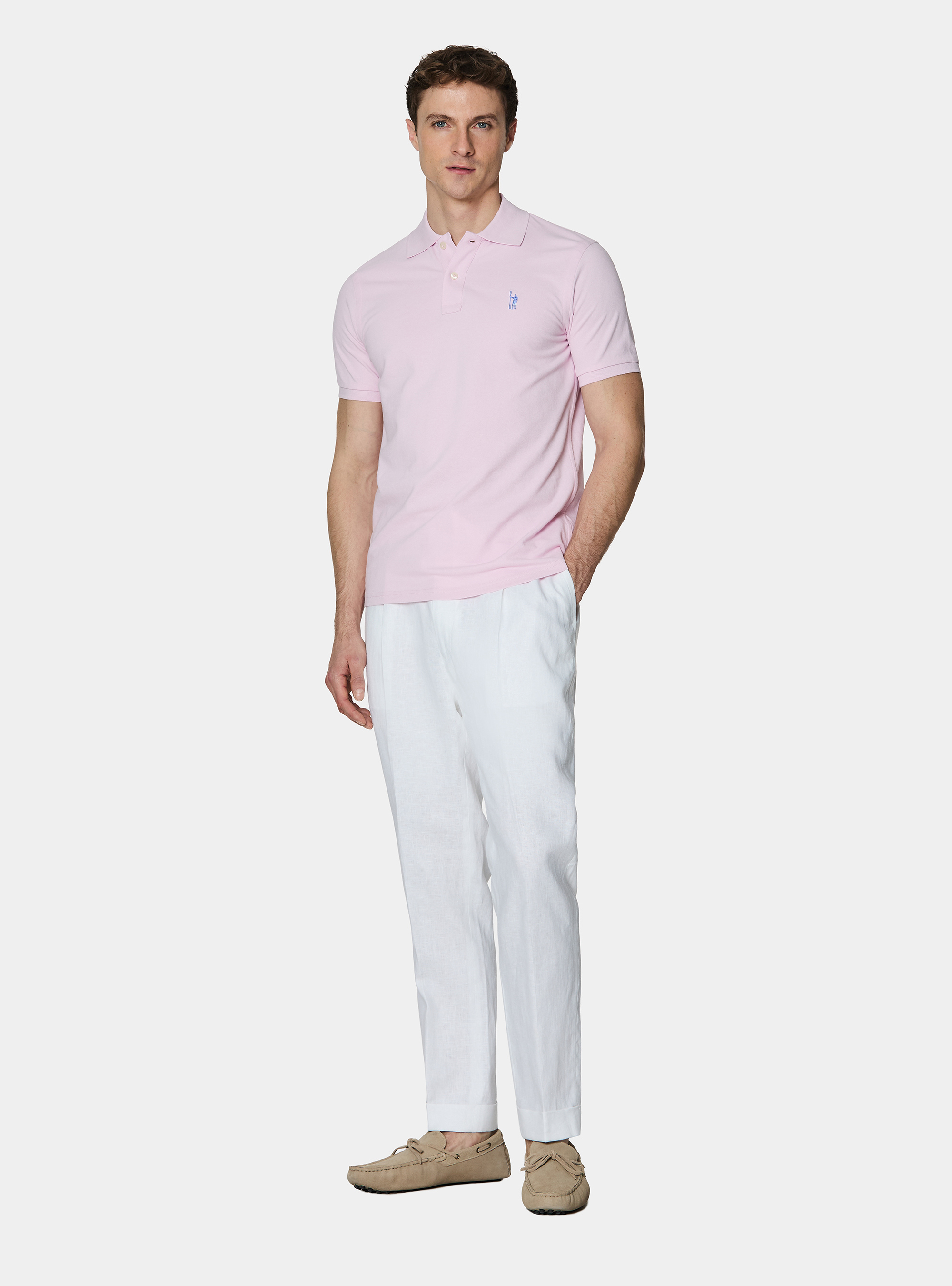 Classic piqu&eacute; polo shirt, ROSA CHIARO 0466C