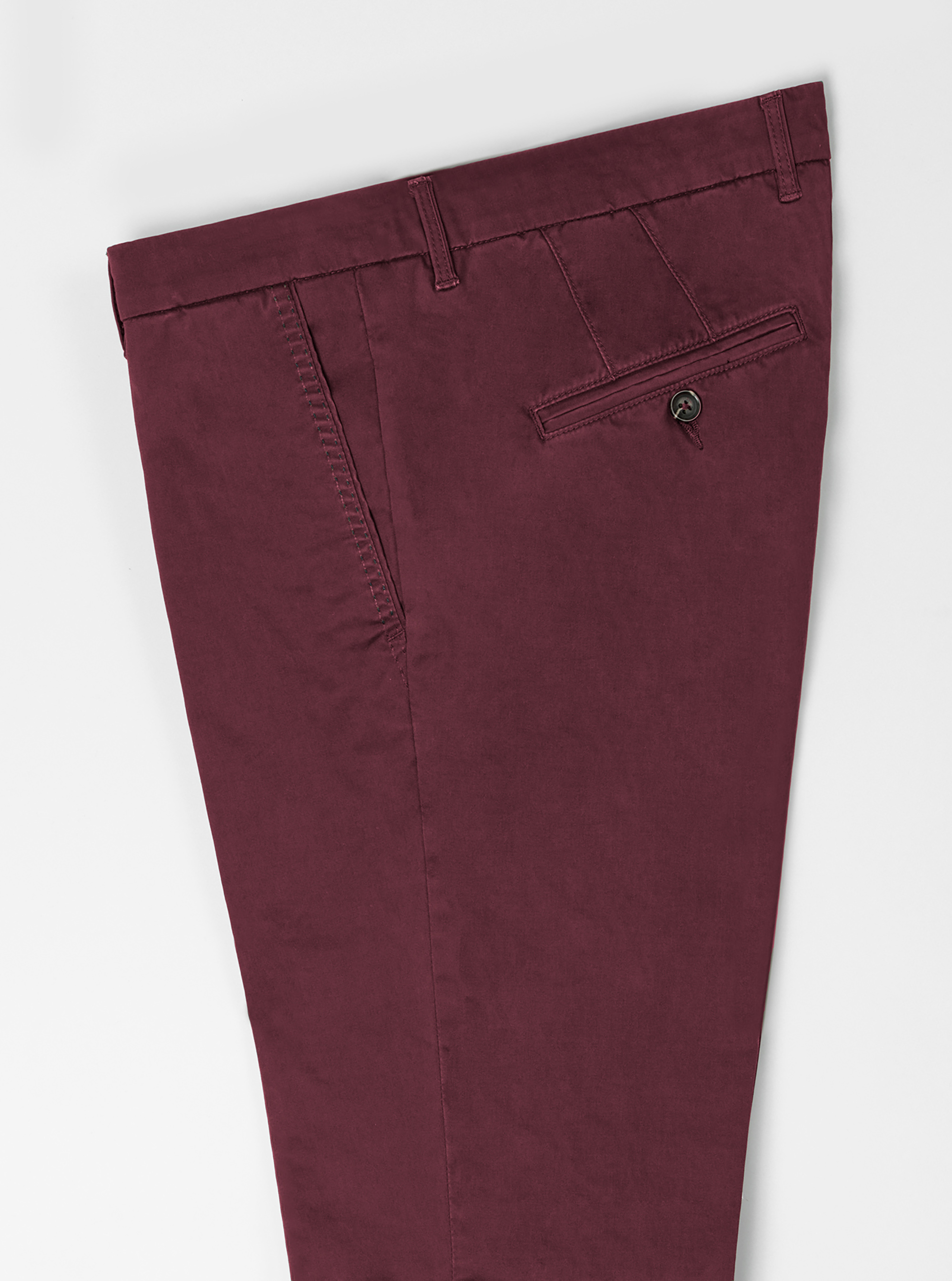 Stretch cotton chino trousers, BORDEAUX