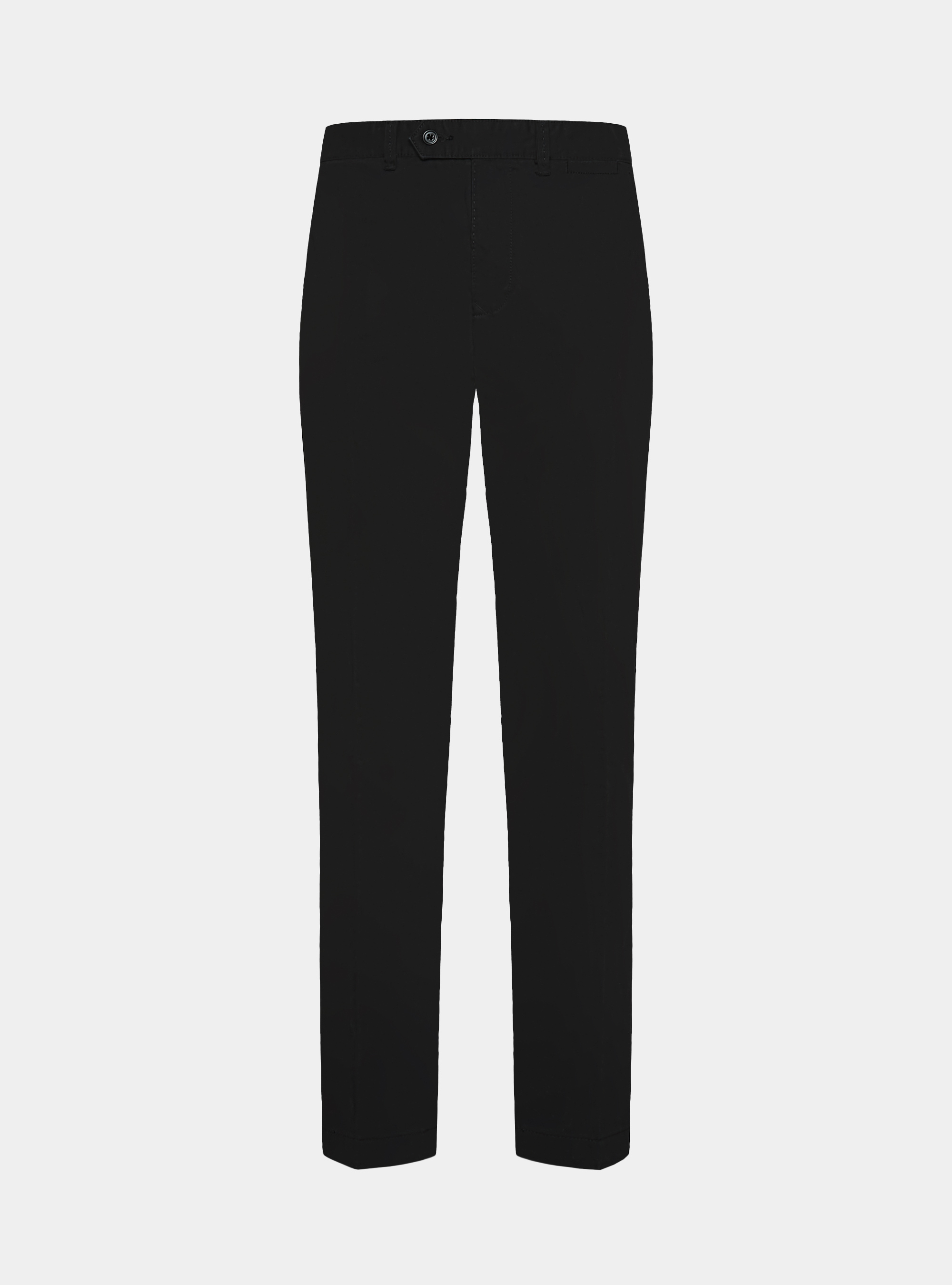 Pantaloni chino slim fit in cotone twill, NERO