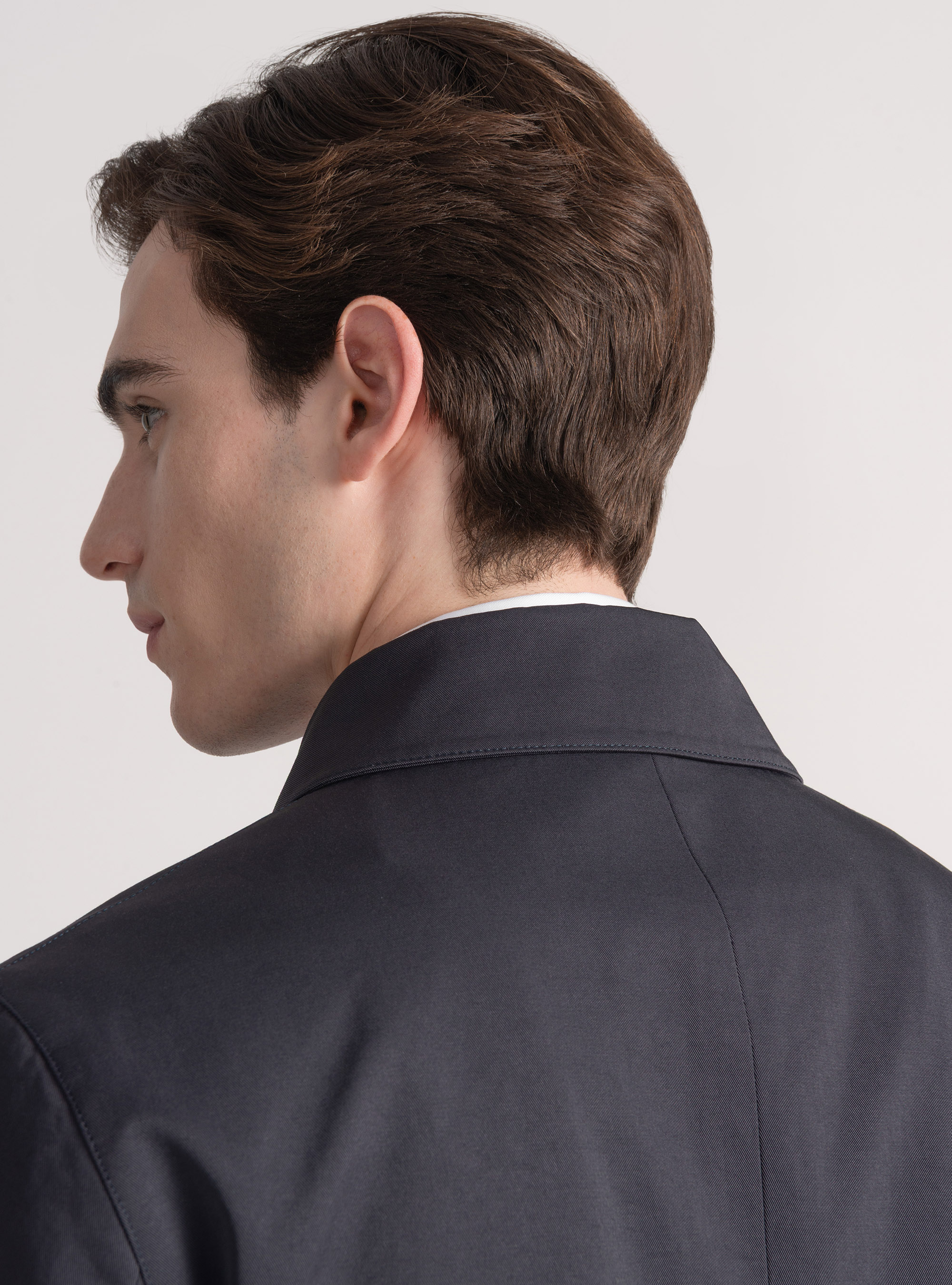 Impermeabile tecnico imbottito in misto cotone, BLU NAVY