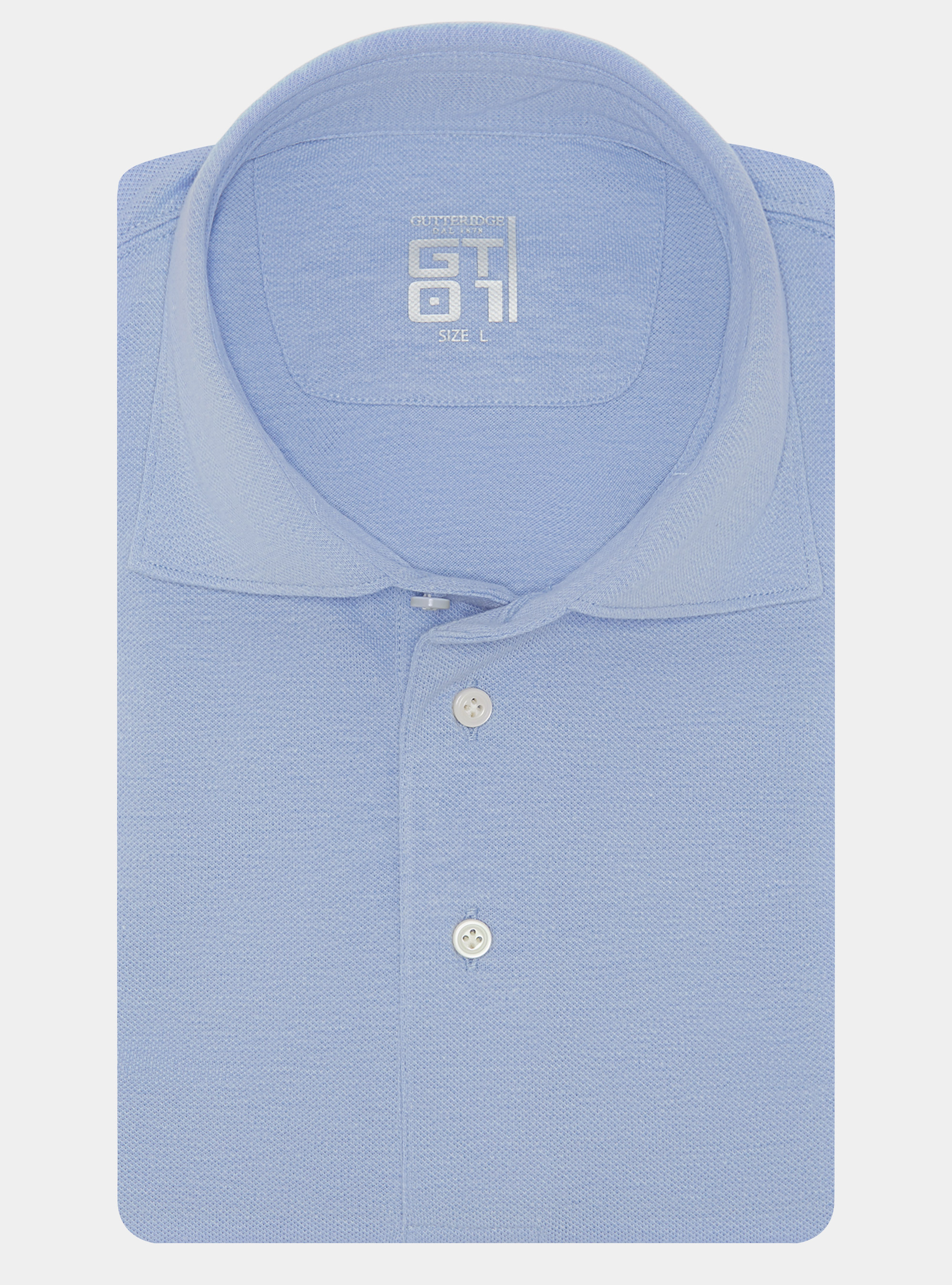 Polo en piqu&eacute; extensible GT01, BLEU CIEL