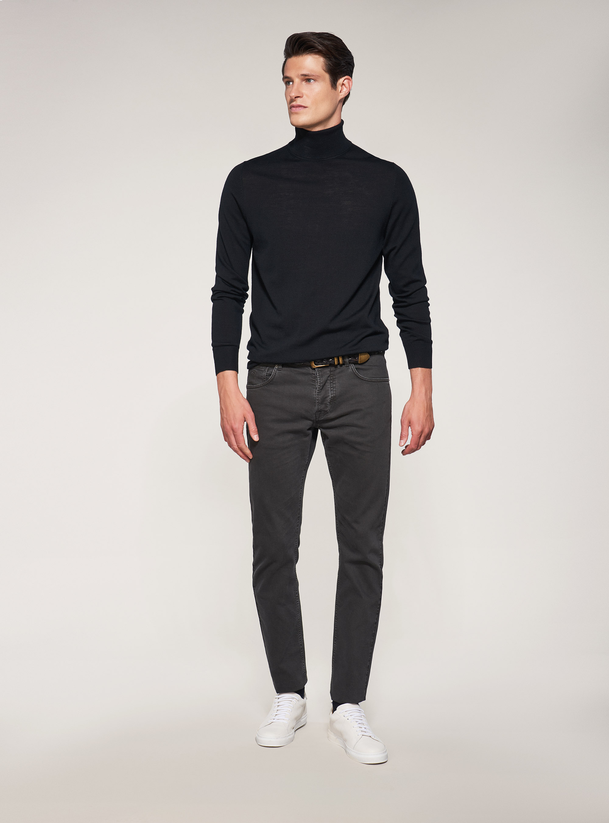 Dolcevita in lana merino, NERO