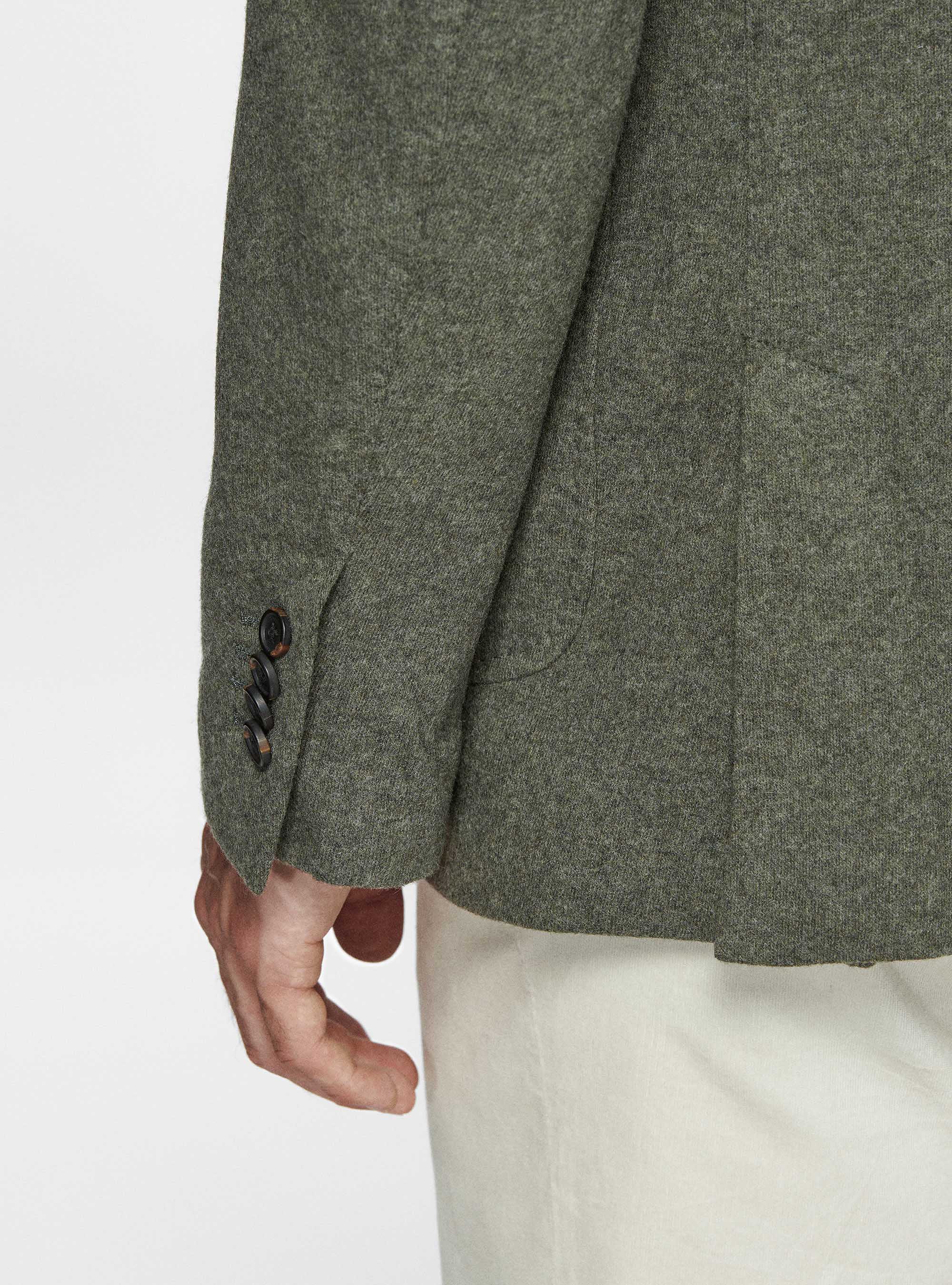 Giacca in jersey di lana, VERDE