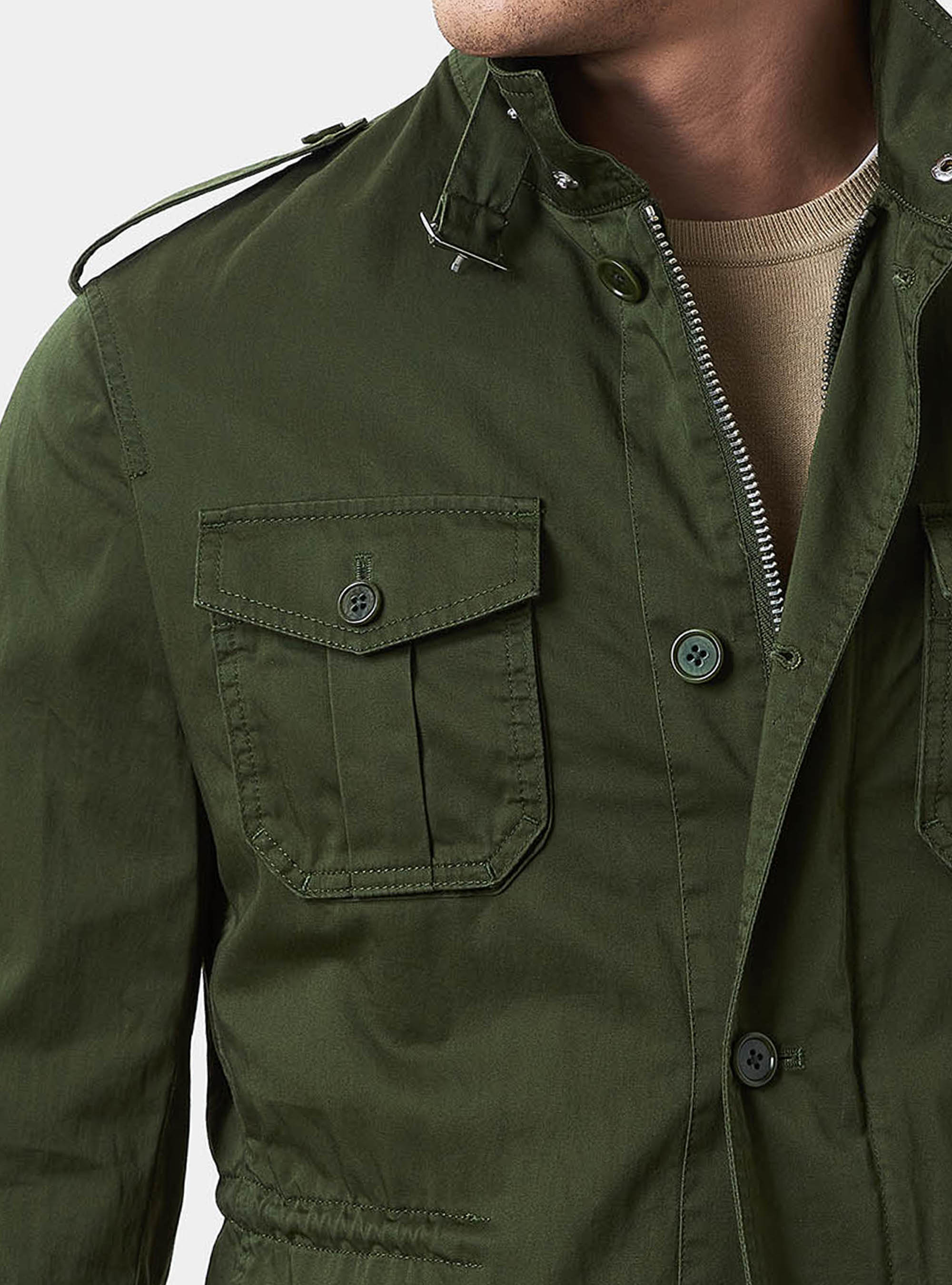 Cotton twill field jacket