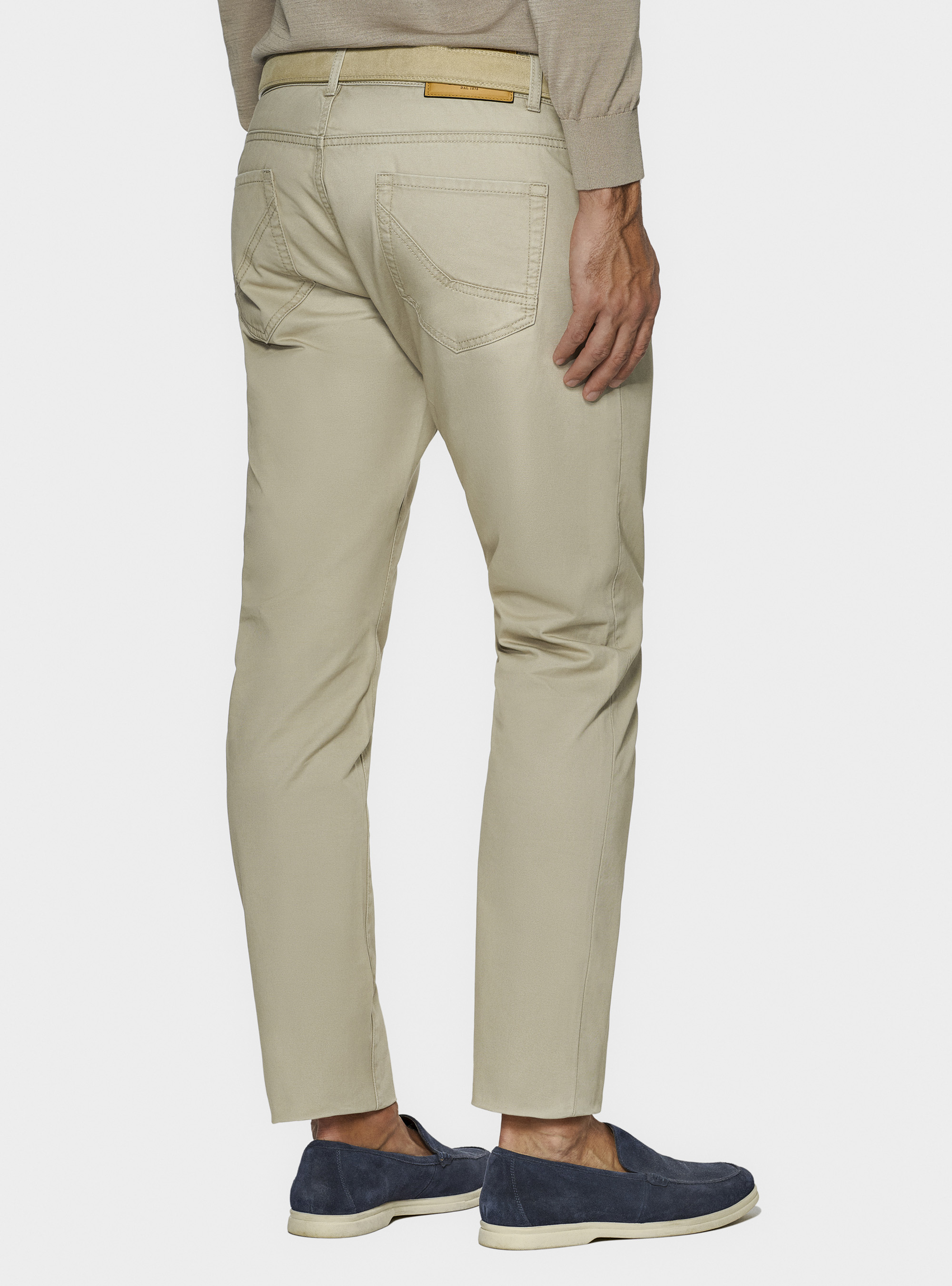 Cotton twill 5-pocket trousers, SAND