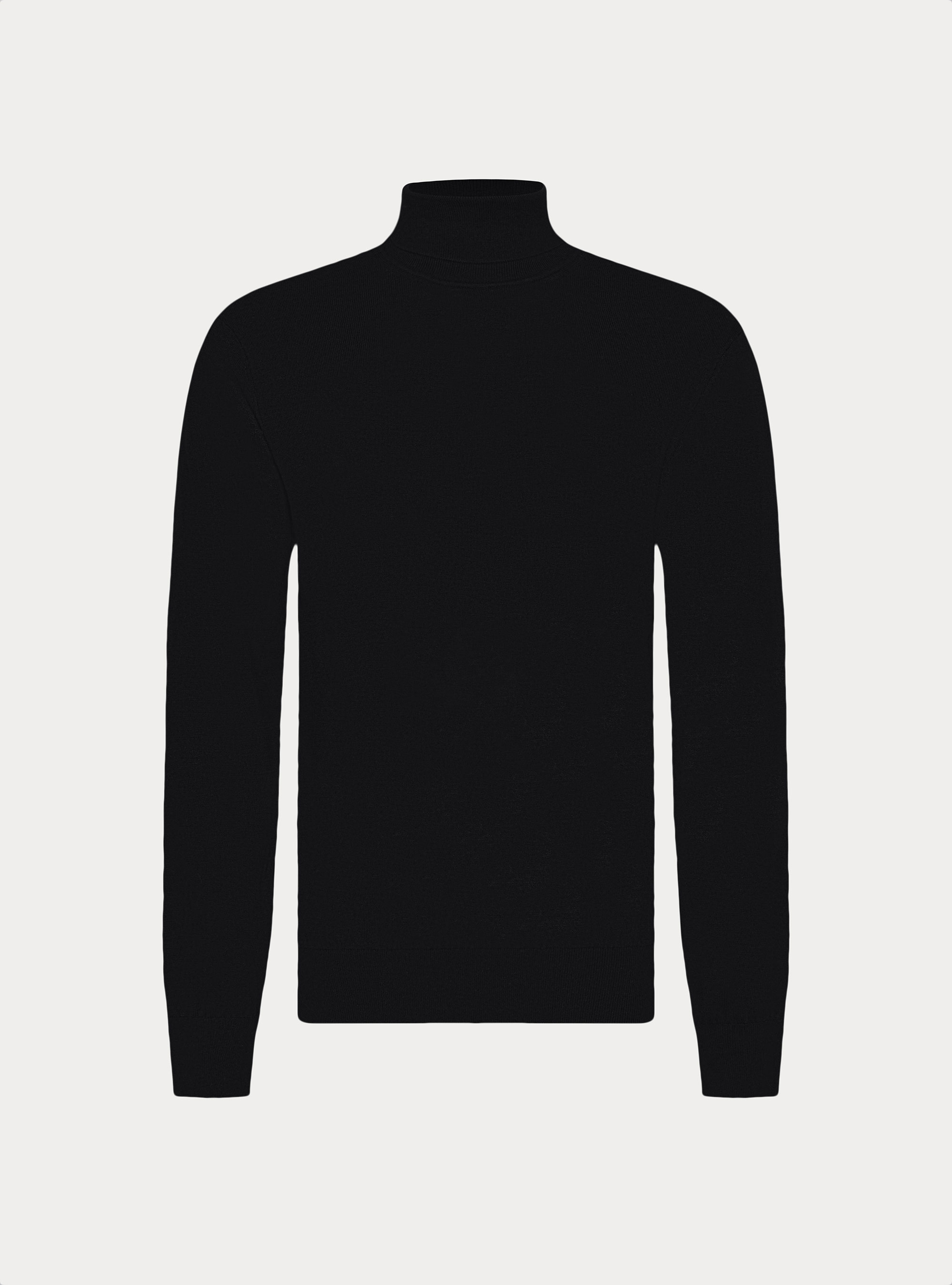Dolcevita in cotone e cashmere, NERO