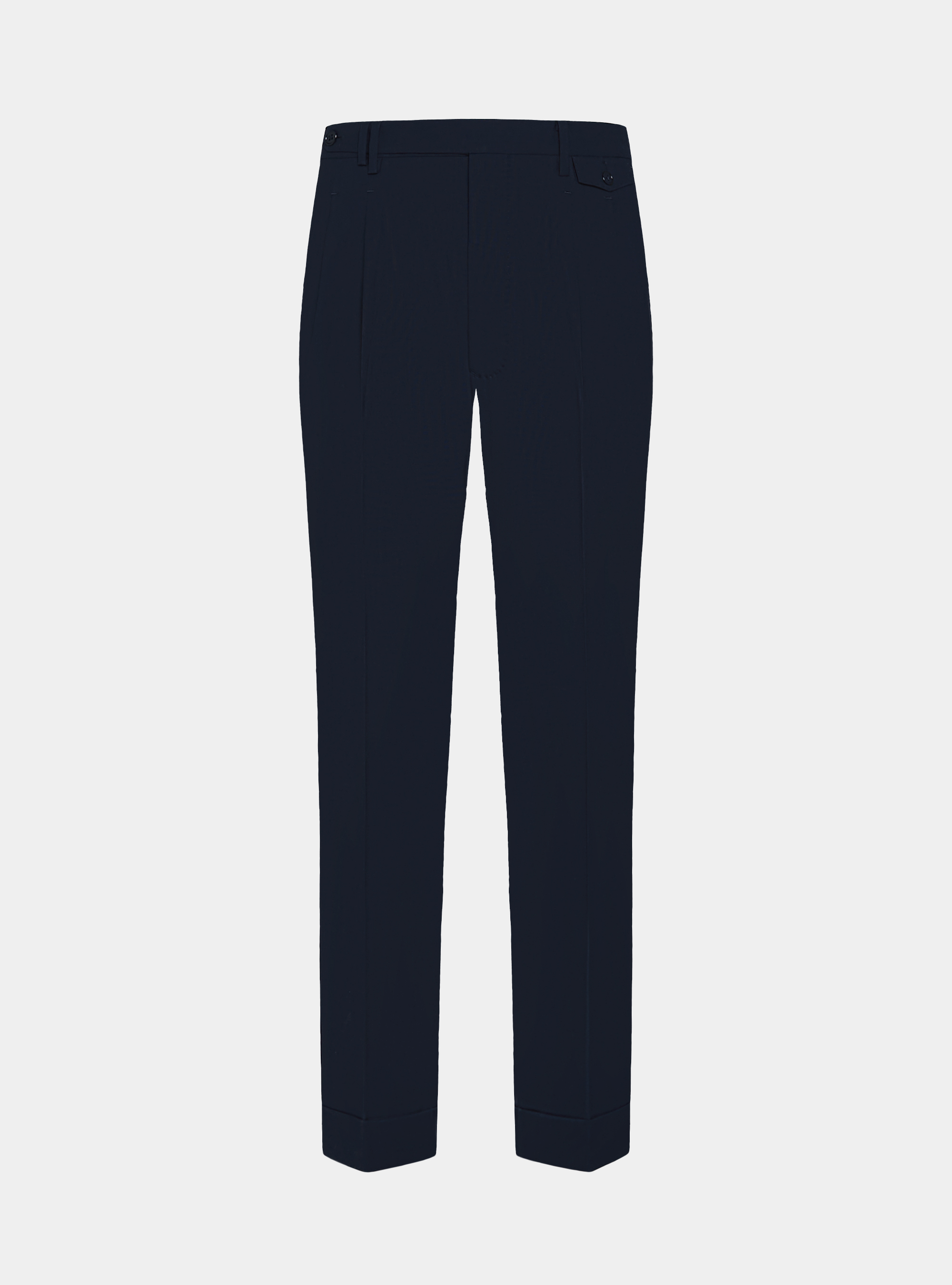 Pantaloni doppia pince in pura lana Vitale Barberis Canonico, NAVY