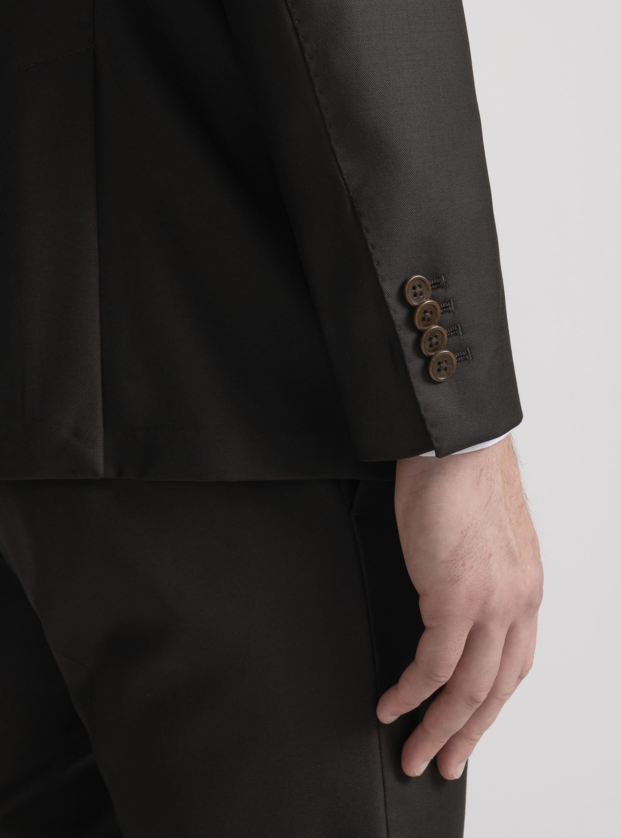 Giacca in pura lana superfine 110's, MARRONE