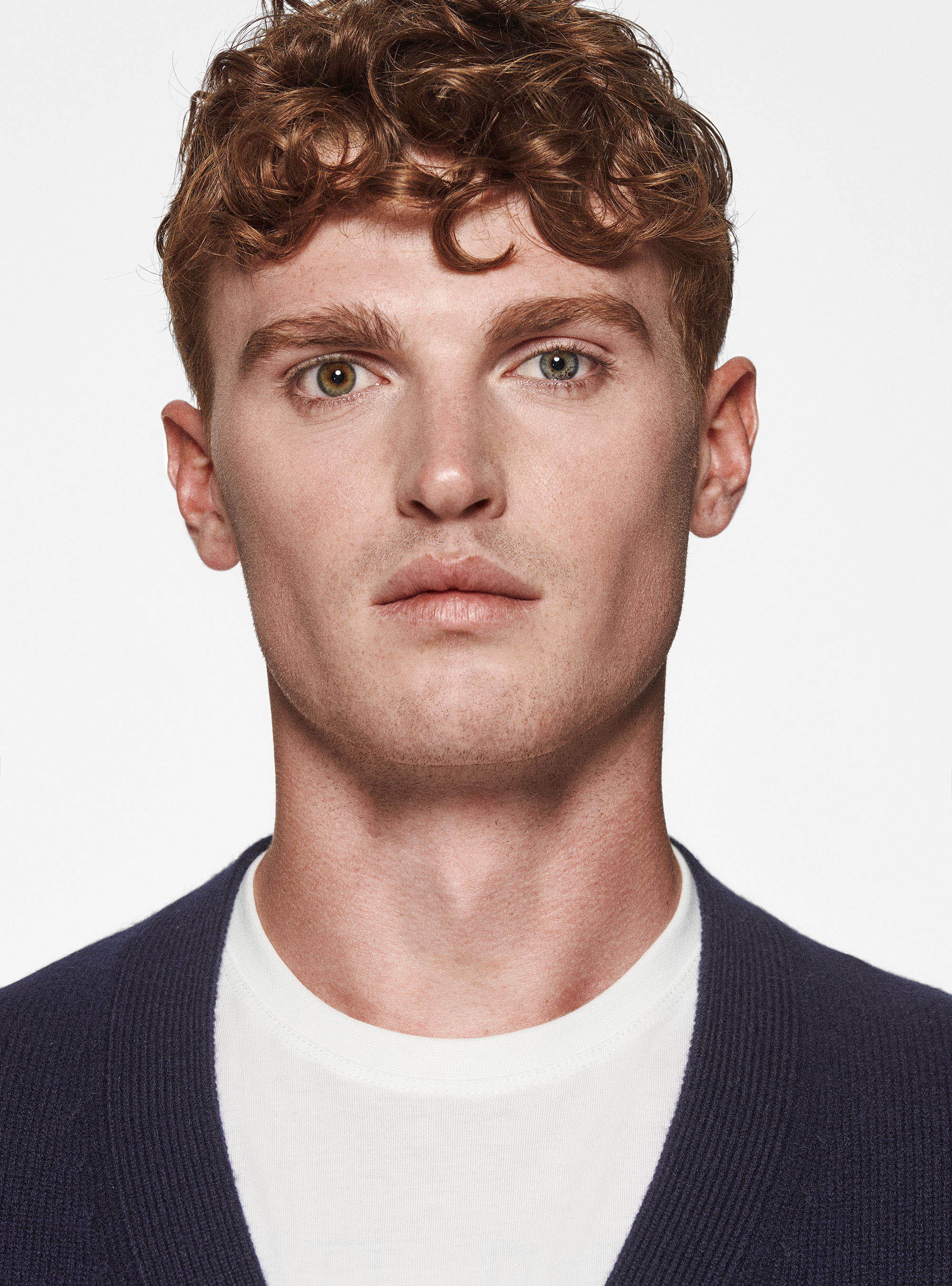 Cardigan in maglia in lambswool, BLU NAVY