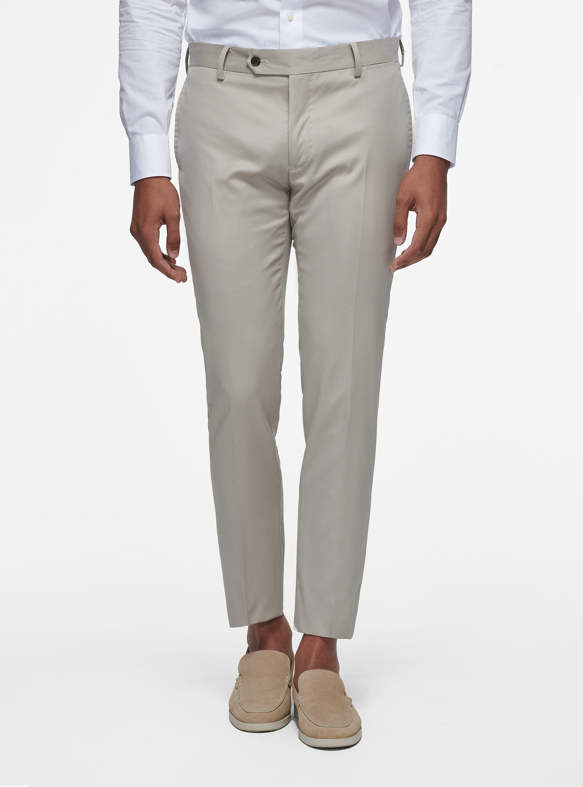 Pantaloni in pura lana superfine 110's, SABBIA