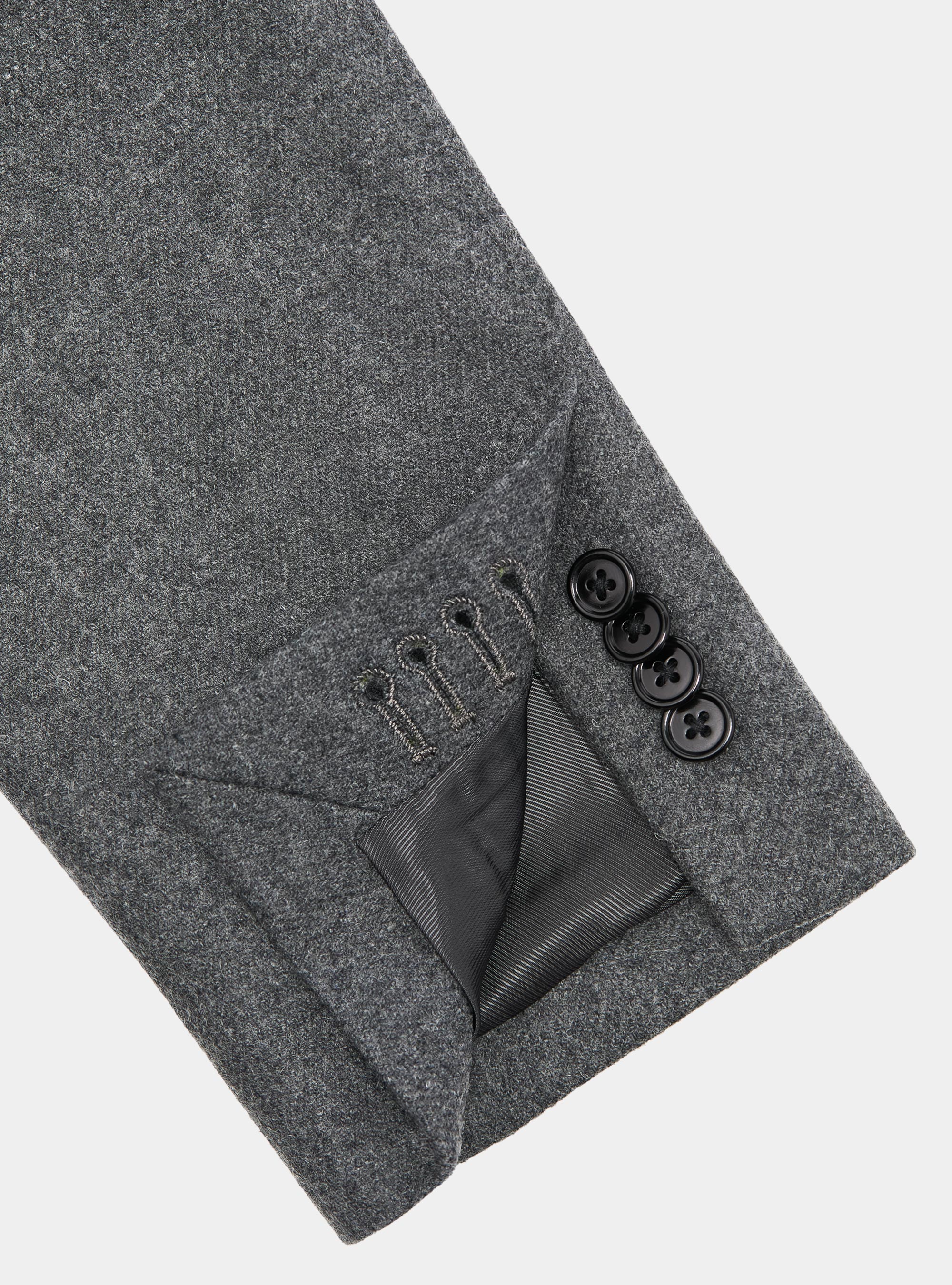 Giacca in flanella di misto lana, ASFALTO