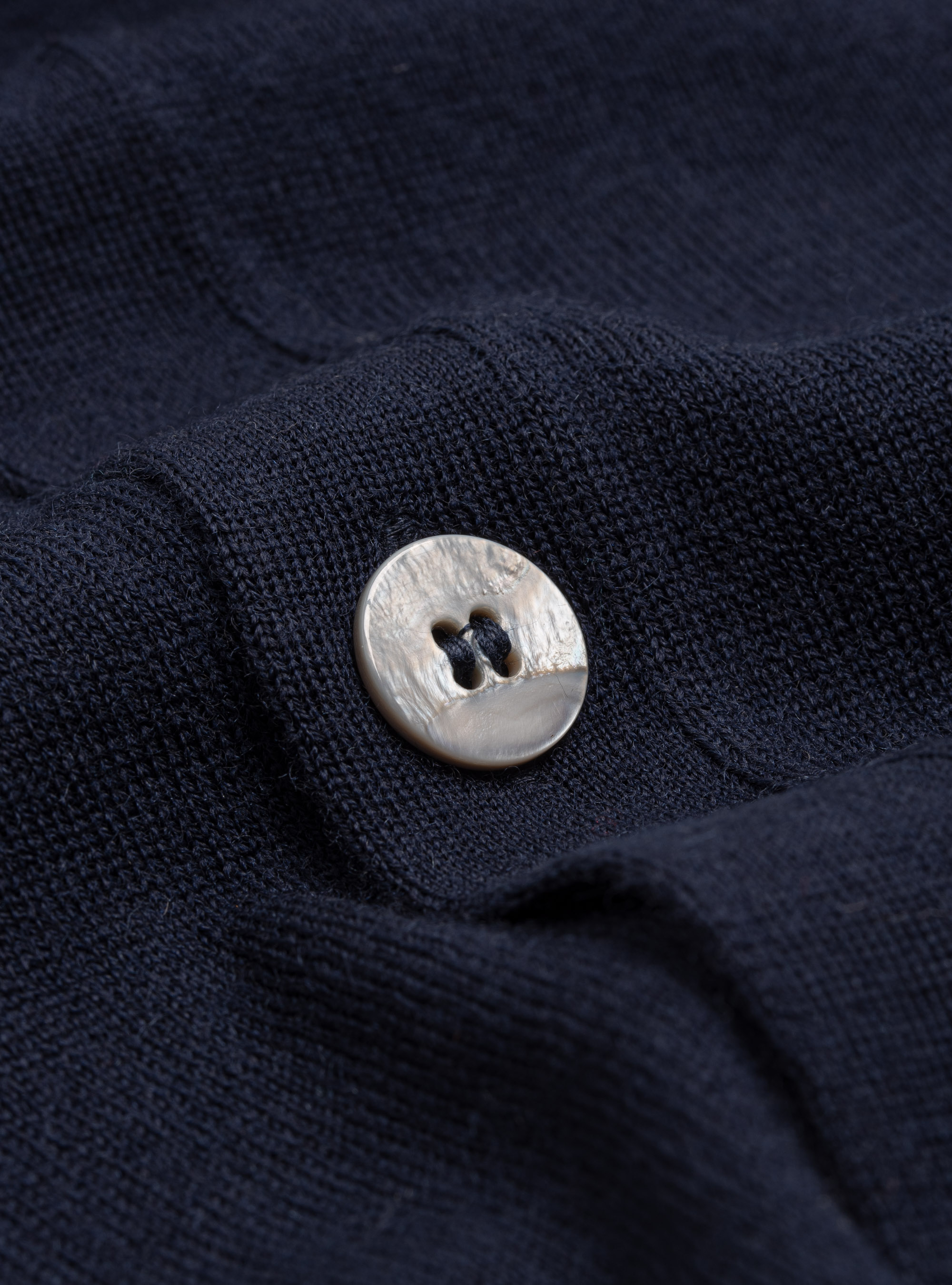 Cardigan in maglia in pura lana merino, BLU NAVY