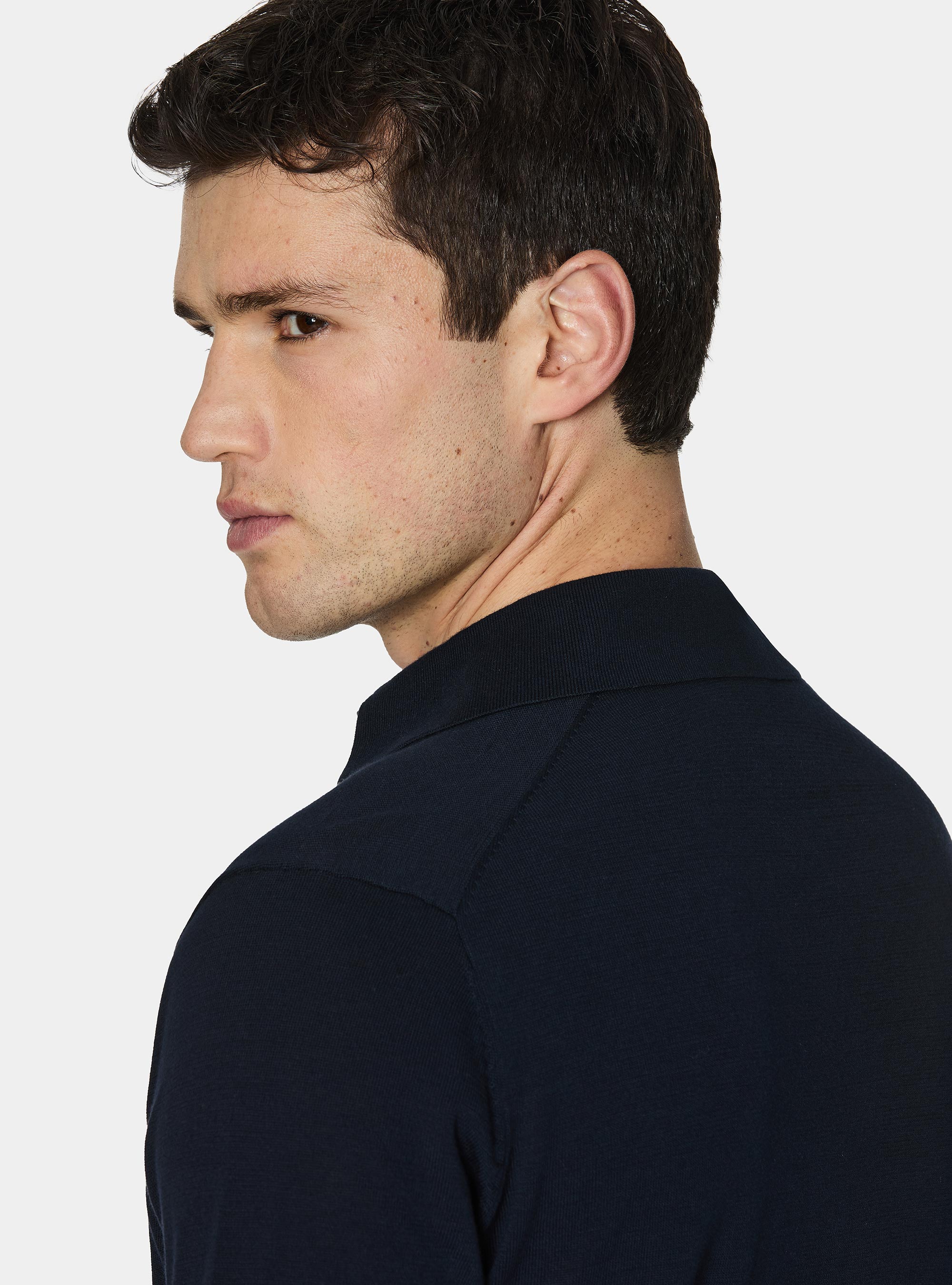 Polo in maglia in cotone m/c, NAVY BLUE