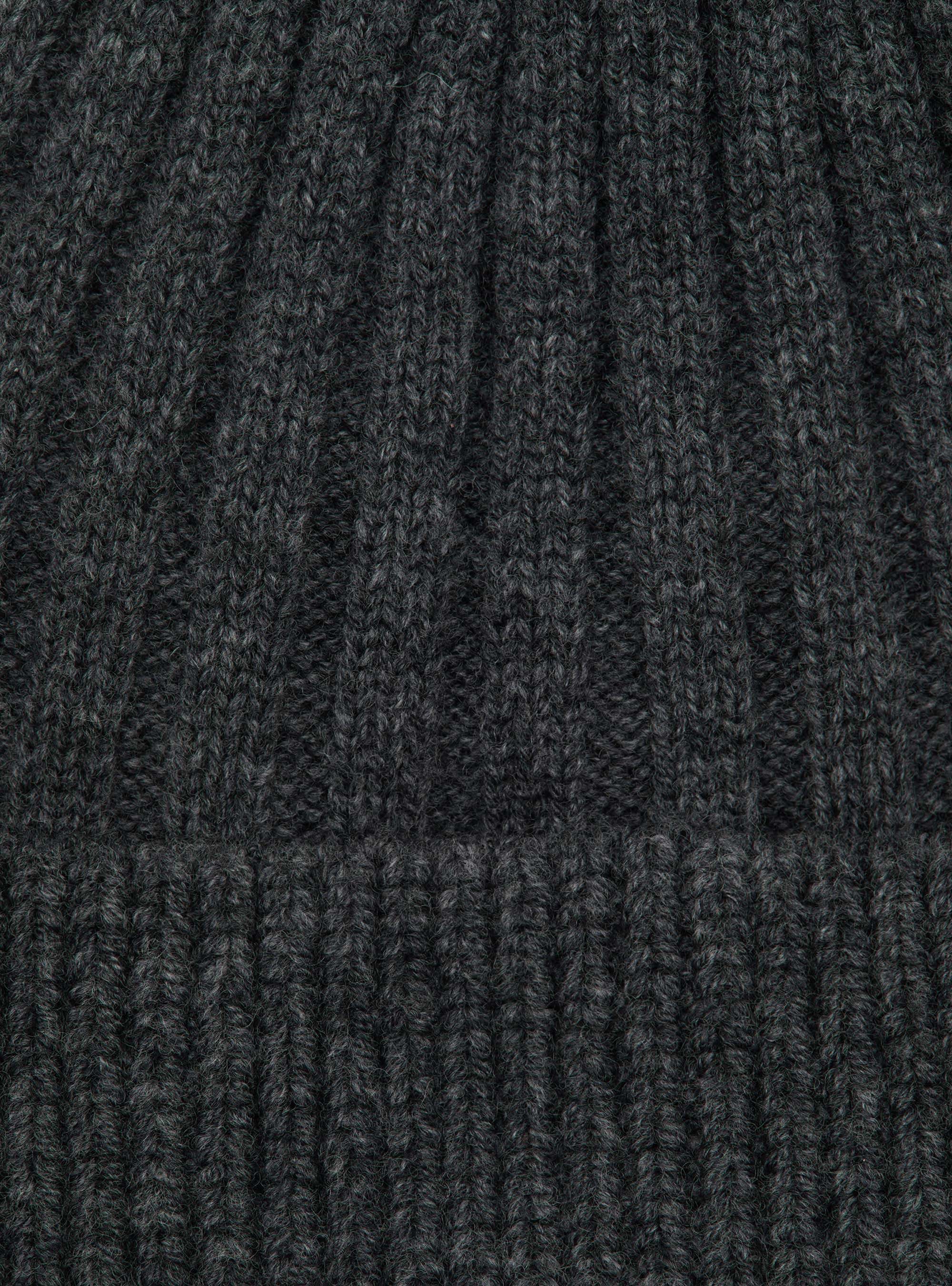 Cappello a costa inglese in misto cashmere, ASFALTO