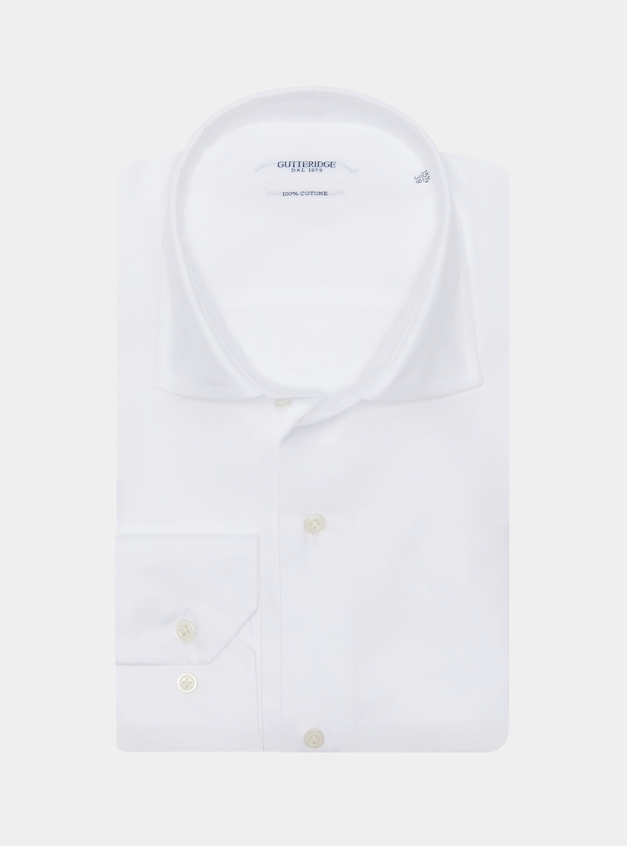 Camicia in cotone oxford, BIANCO