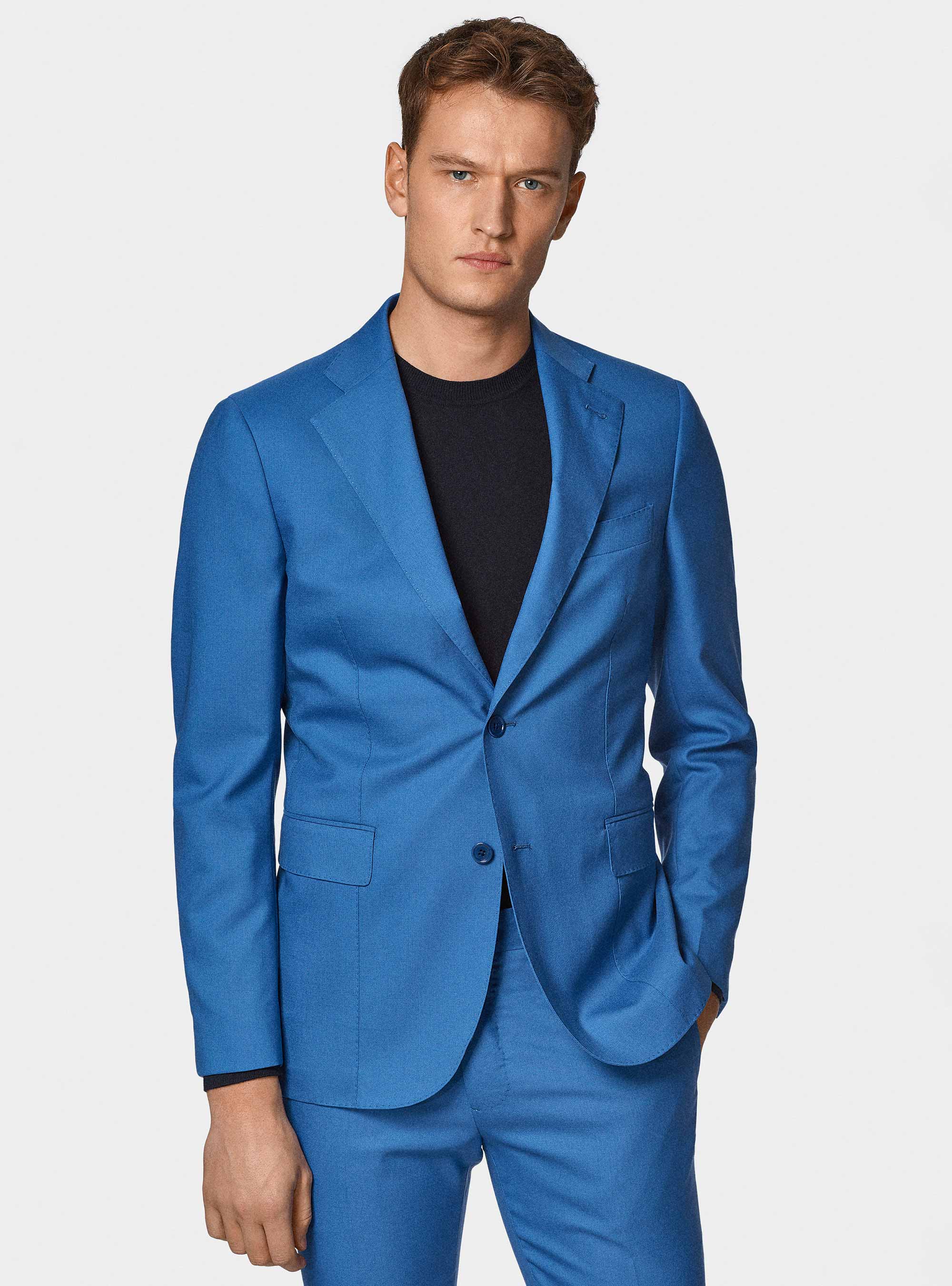 Pure wool suit blazer Vitale Barberis Canonico, 0226C CERULEO