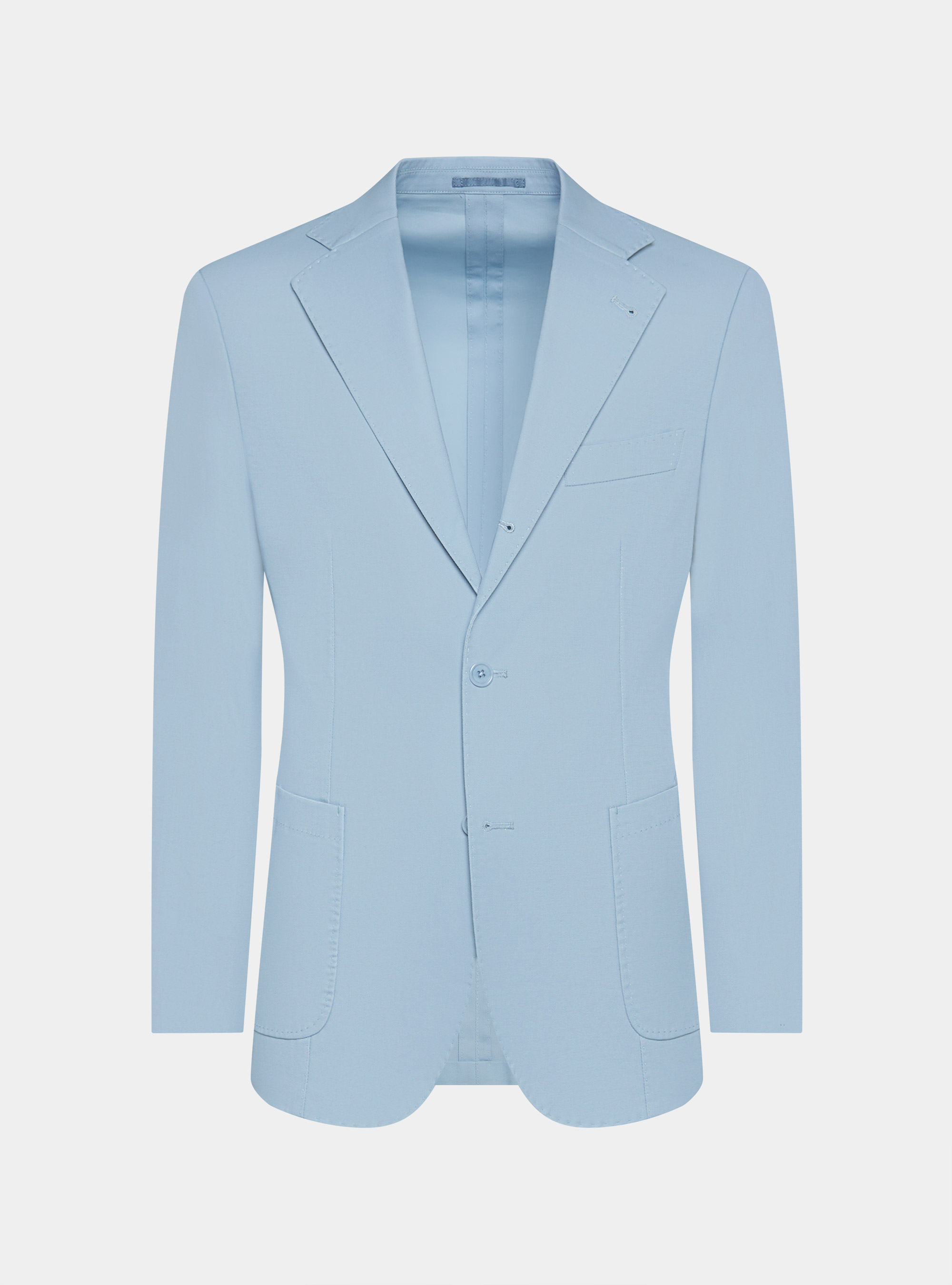 Giacca abito in cotone armaturato, AZZURRO