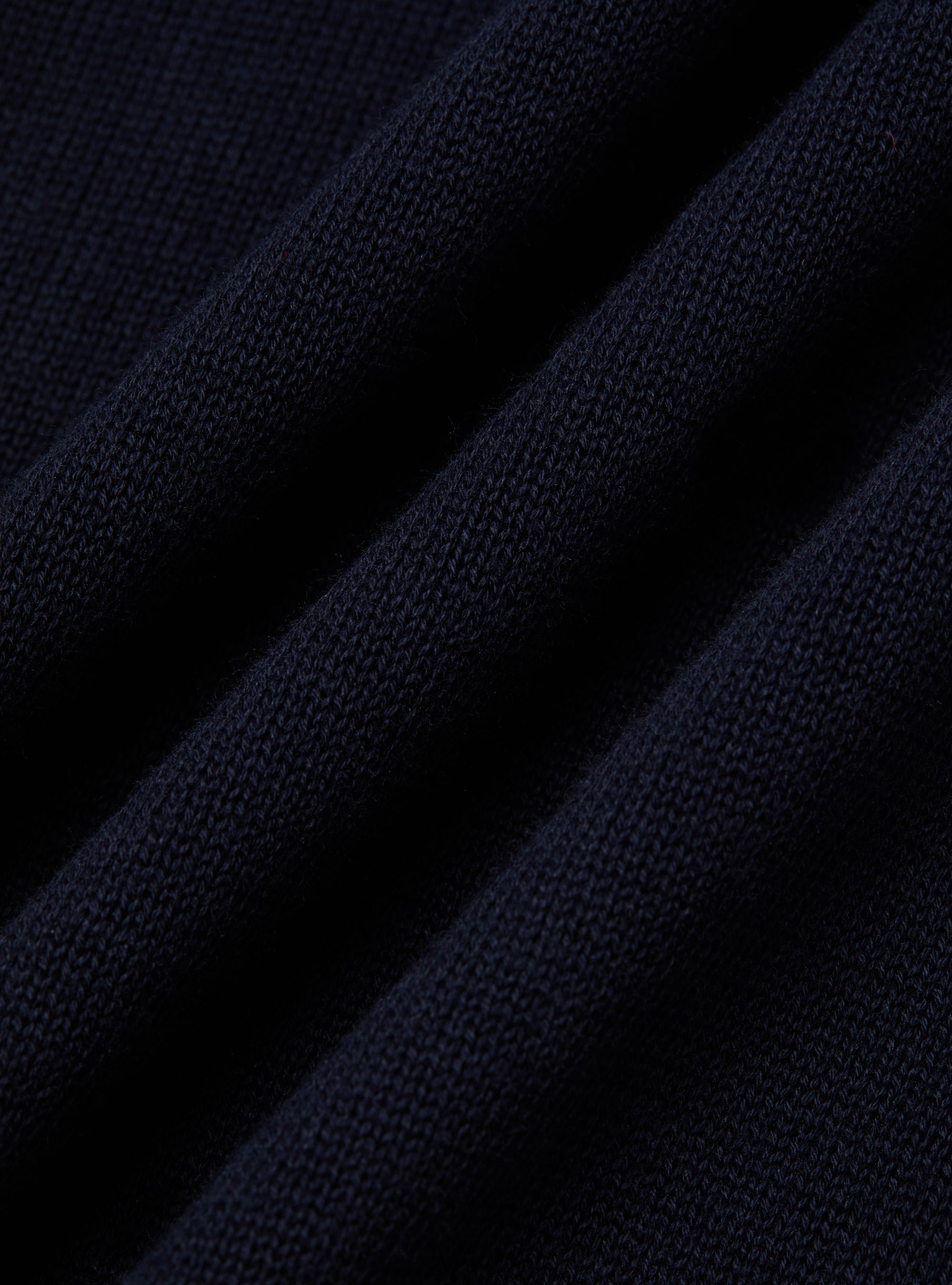 Double-breasted cotton knit waistcoat, NAVY BLUE